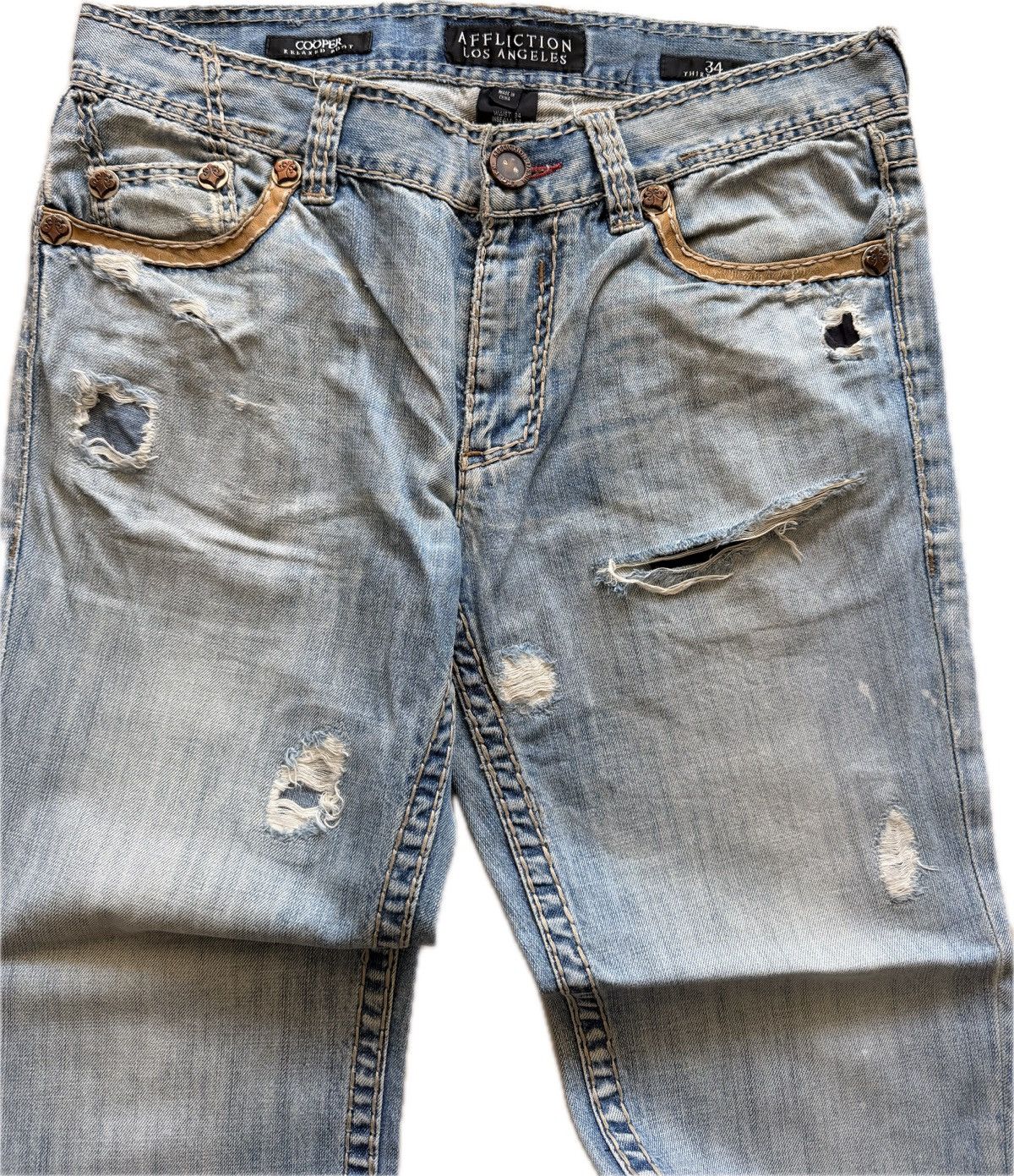 Affliction Rare Rhinestone Affliction Jeans Size US 34 / EU 50 - 4 Thumbnail