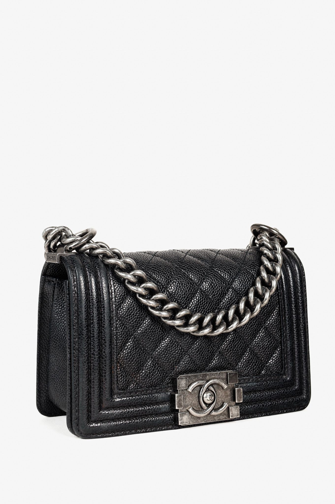 Chanel Chanel Small Boy Black Caviar Quilted Shoulder Bag Size ONE SIZE - 2 Thumbnail