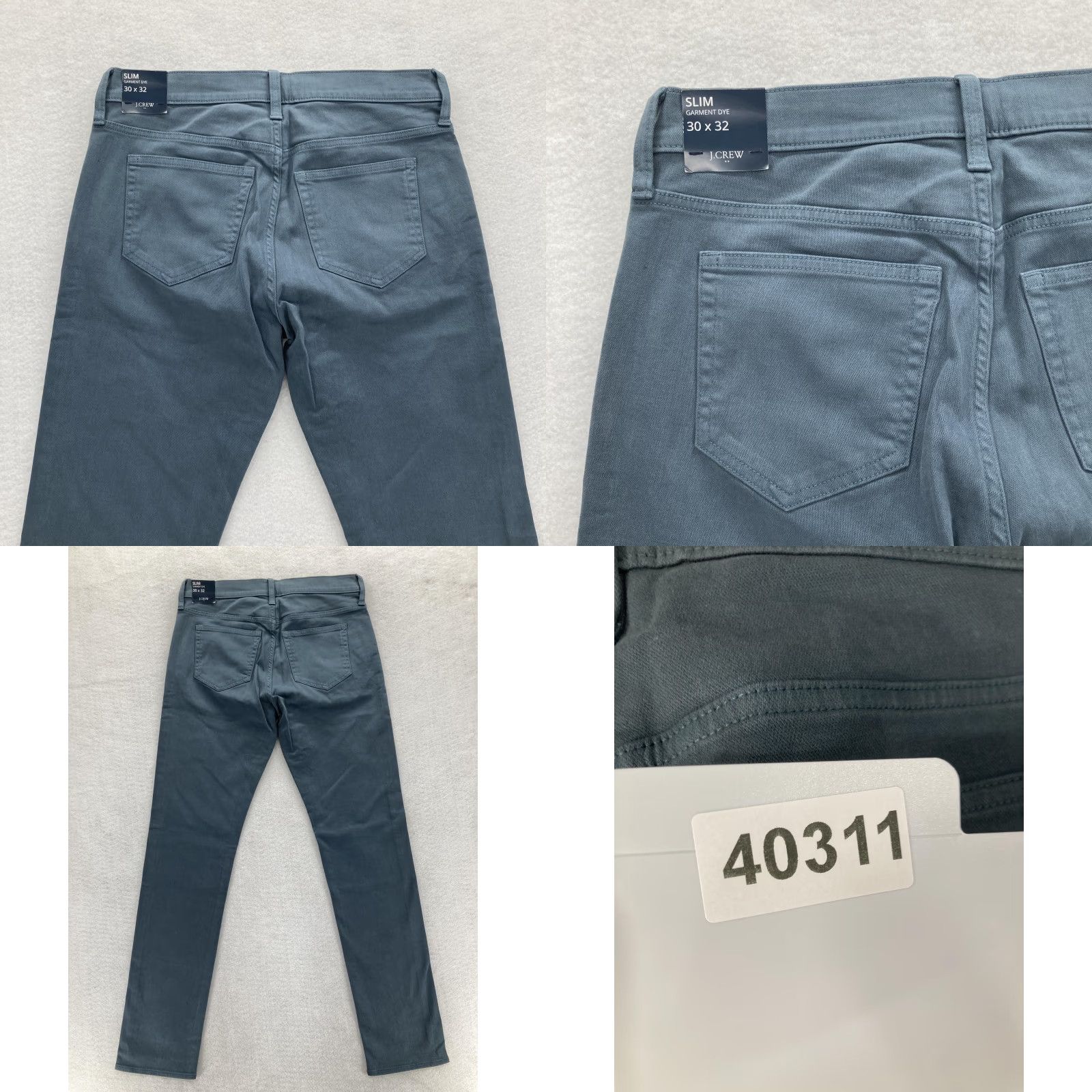 J.Crew J.CREW Slim fit Garment Dyed Five Pocket Pants Mens 30x32 Blue Gray Stretch NWT Pants Mens Slim fit Five Pocket Blue Gray NWT Size US 30 / EU 46 - 9 Thumbnail