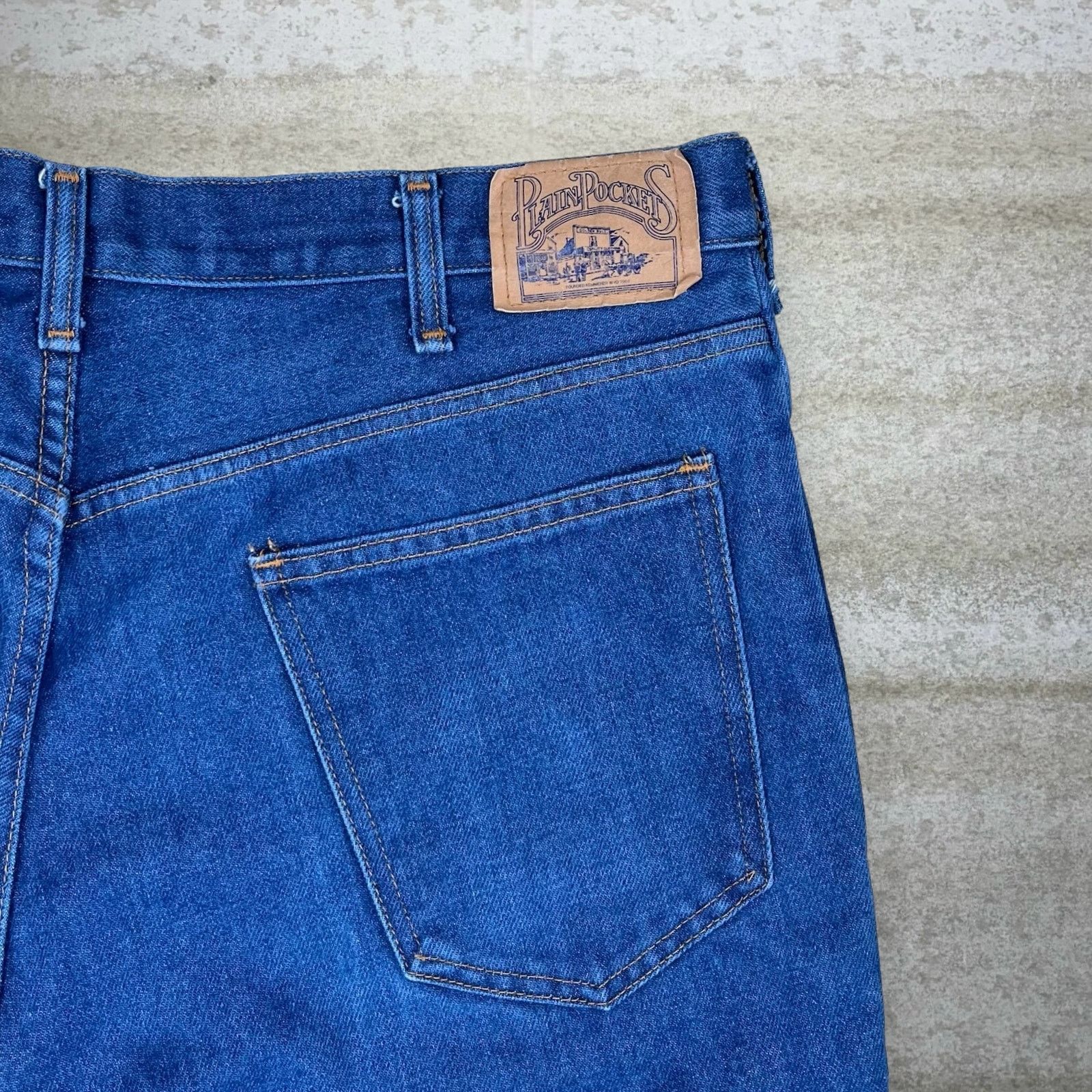 Vintage True Vintage 70s Plain Pockets Jeans 38x28 Bootcut Dark Wash Size US 38 / EU 54 - 3 Thumbnail