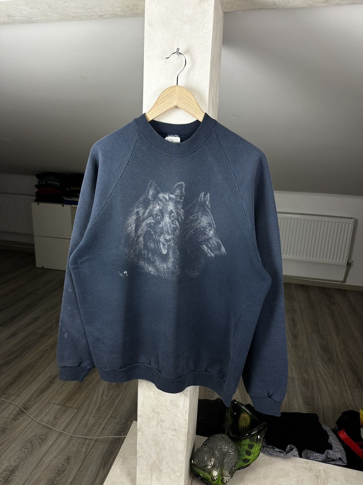 Vintage Vintage Wolf 90s Wildlife Graphic Artwork Sweatshirt Size US XL / EU 56 / 4 - 1 Thumbnail
