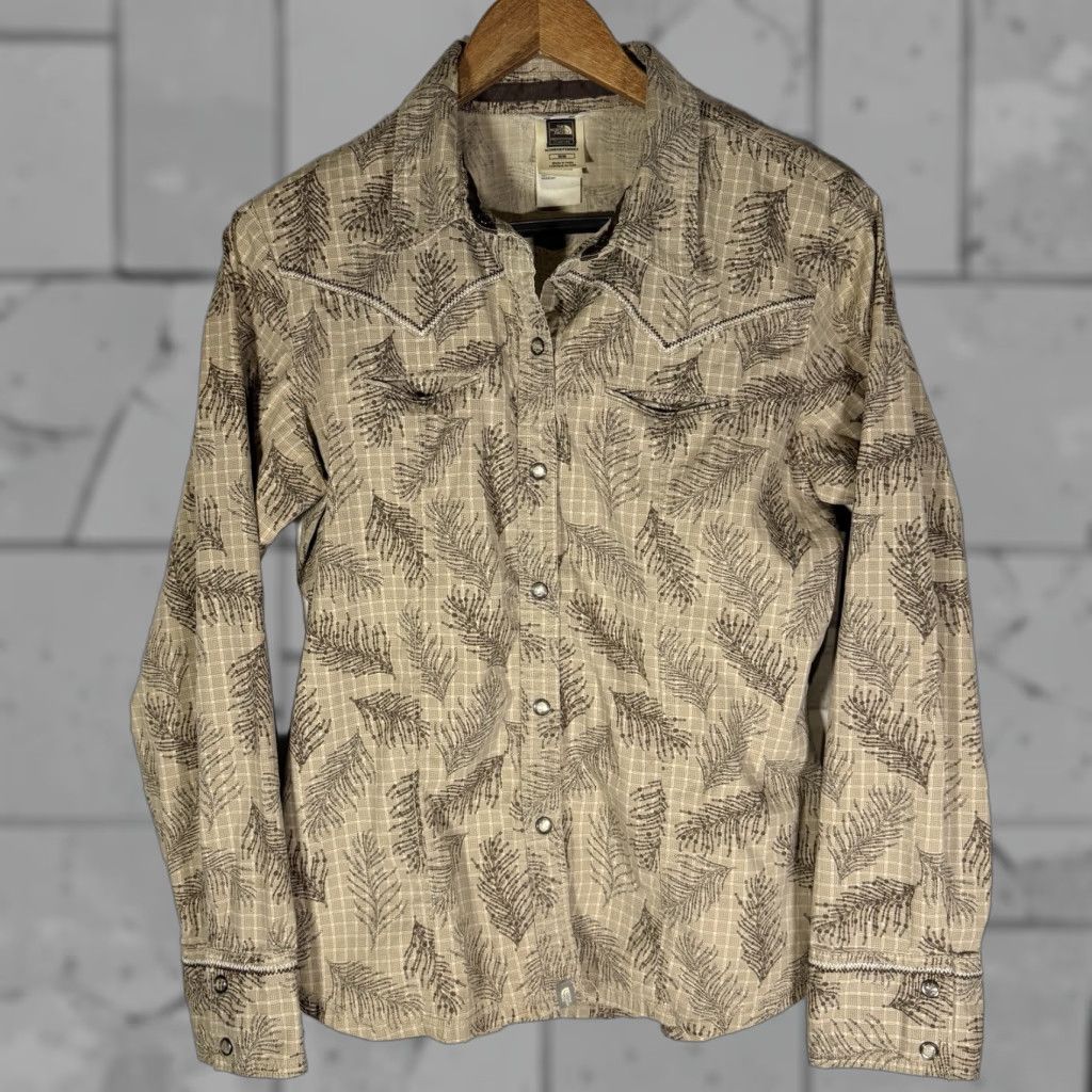 The North Face The North Face Leaf Print Long Sleeve Snap Button Down Womens Size M Size M / US 6-8 / IT 42-44 - 1 Thumbnail