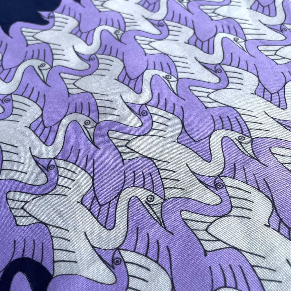 Vintage M.C Escher Flock Of Birds Licensed Cordon Art Cotton Scarf Size ONE SIZE - 5 Thumbnail