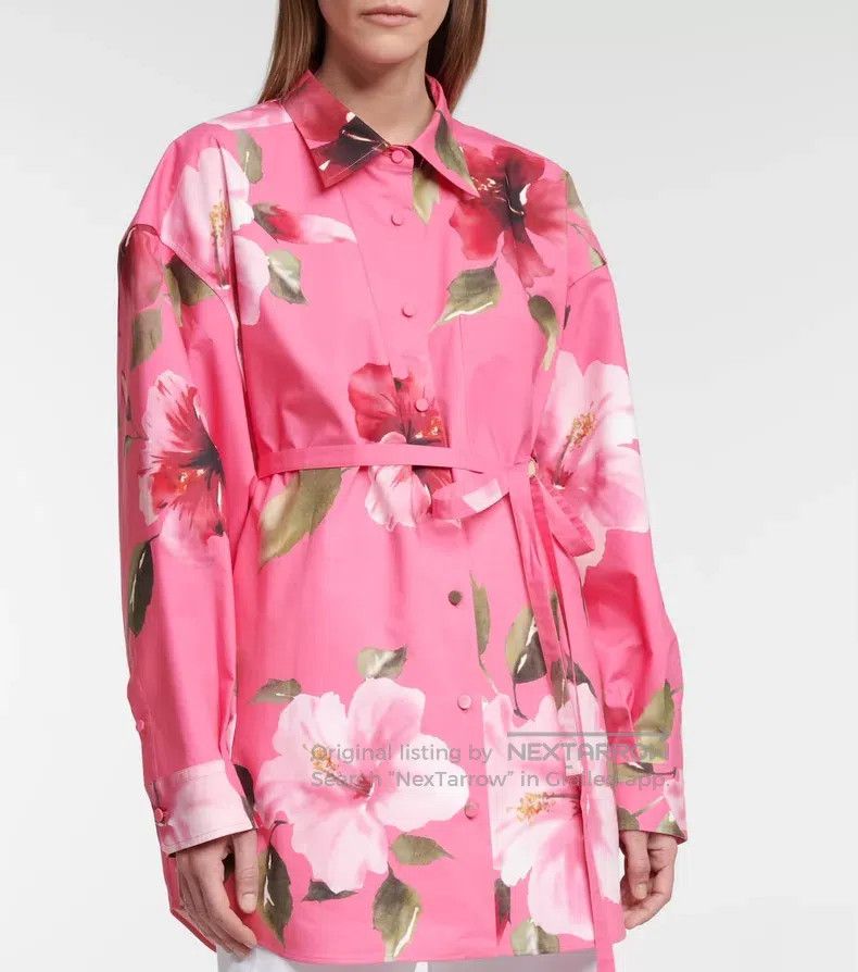 Valentino Valentino Pink floral double cotton shirt jacket Size S / US 4 / IT 40 - 5 Thumbnail