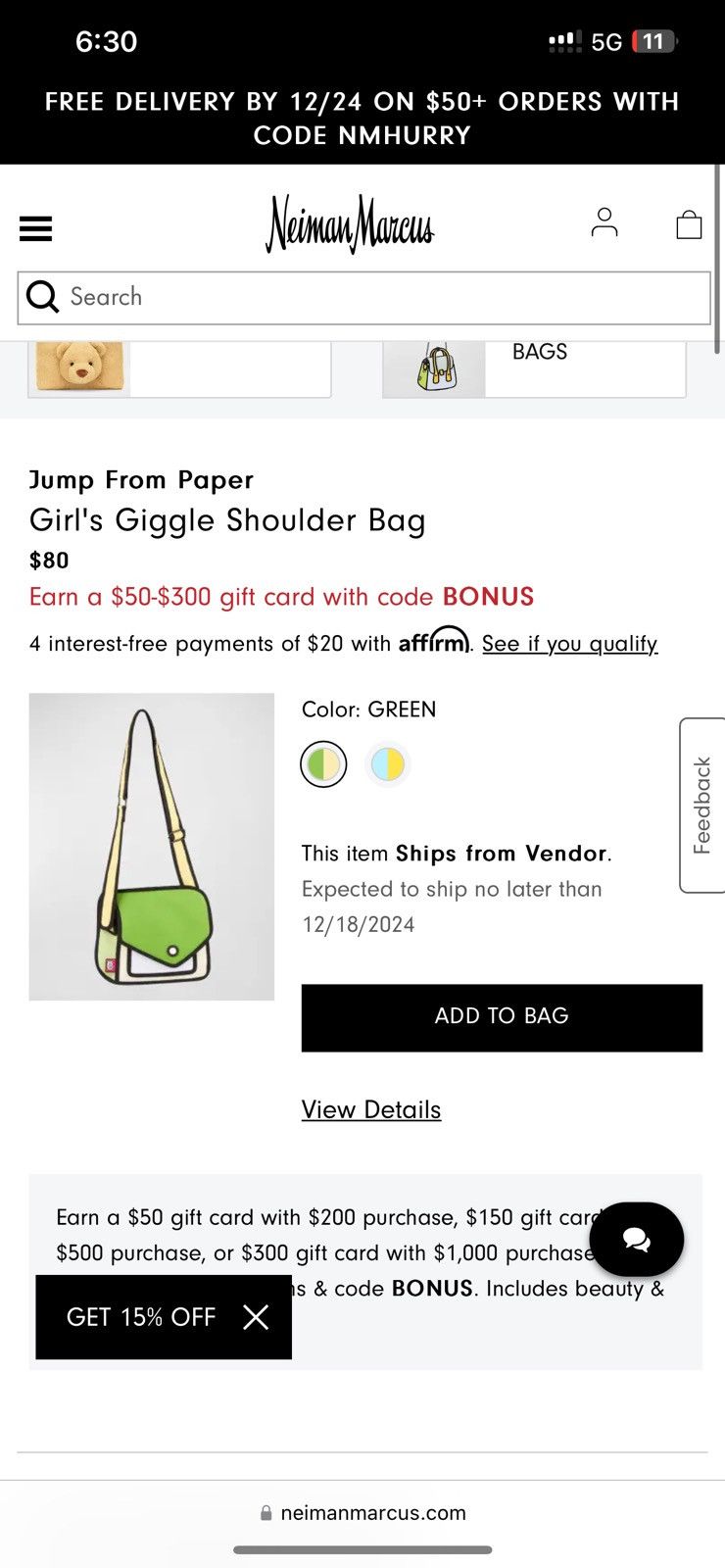 Other Green Jump From Paper Crossbody Size ONE SIZE - 5 Thumbnail
