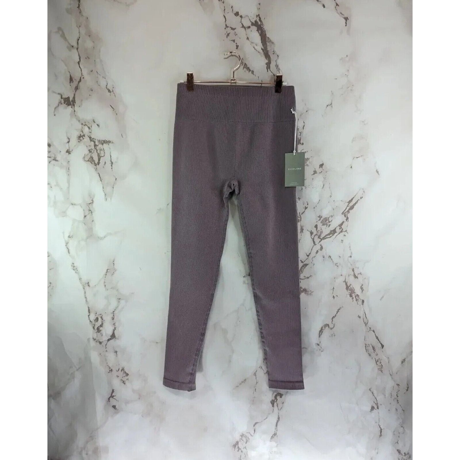 Everlane Everlane Leggings M L Purple Seamless Rib Full High Rise Size 30" / US 8 / IT 44 - 1 Thumbnail
