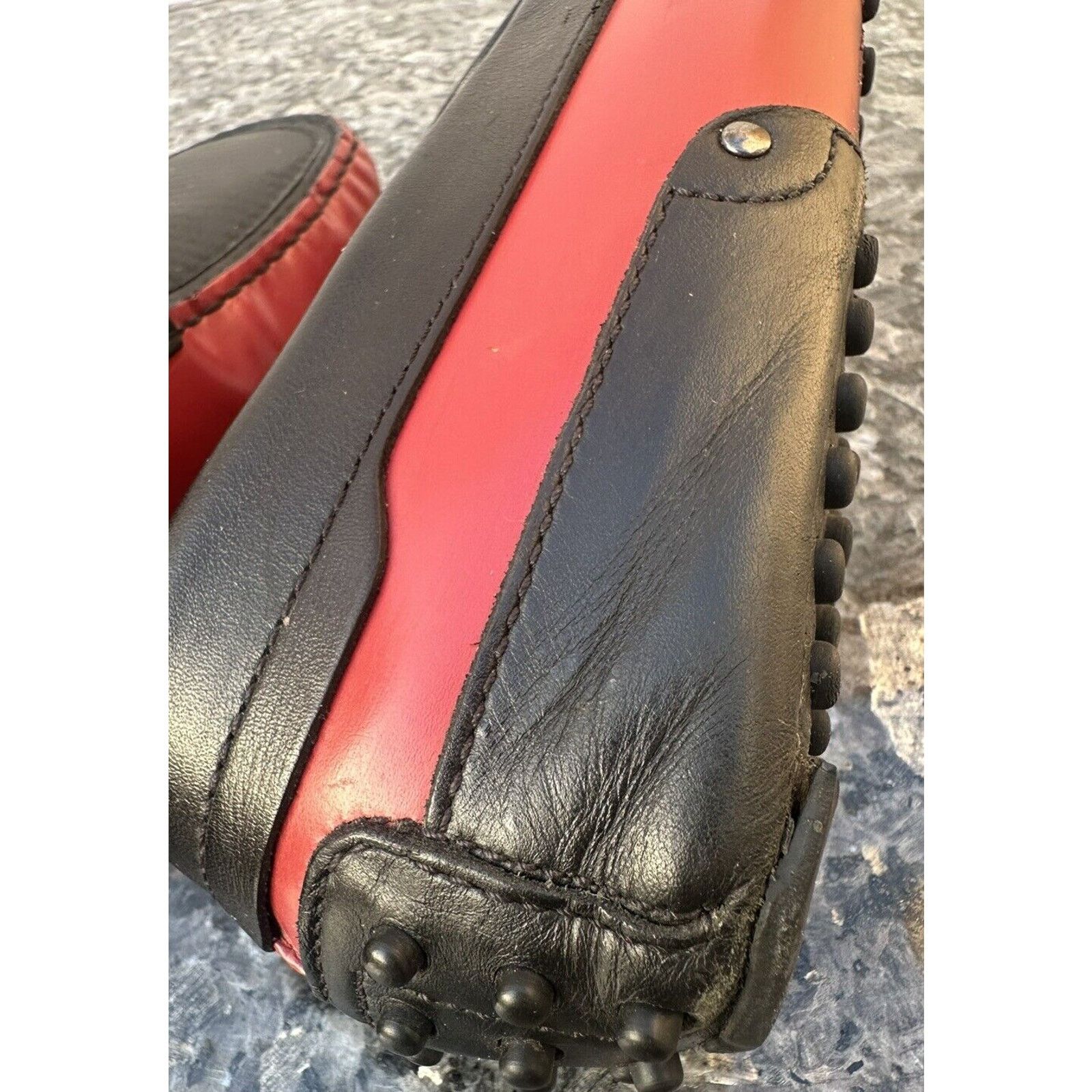 Tod's Tod's Ferrari Red BlackSlip On Driving Casual Loafers sz 9 Size US 9 / EU 42 - 8 Thumbnail