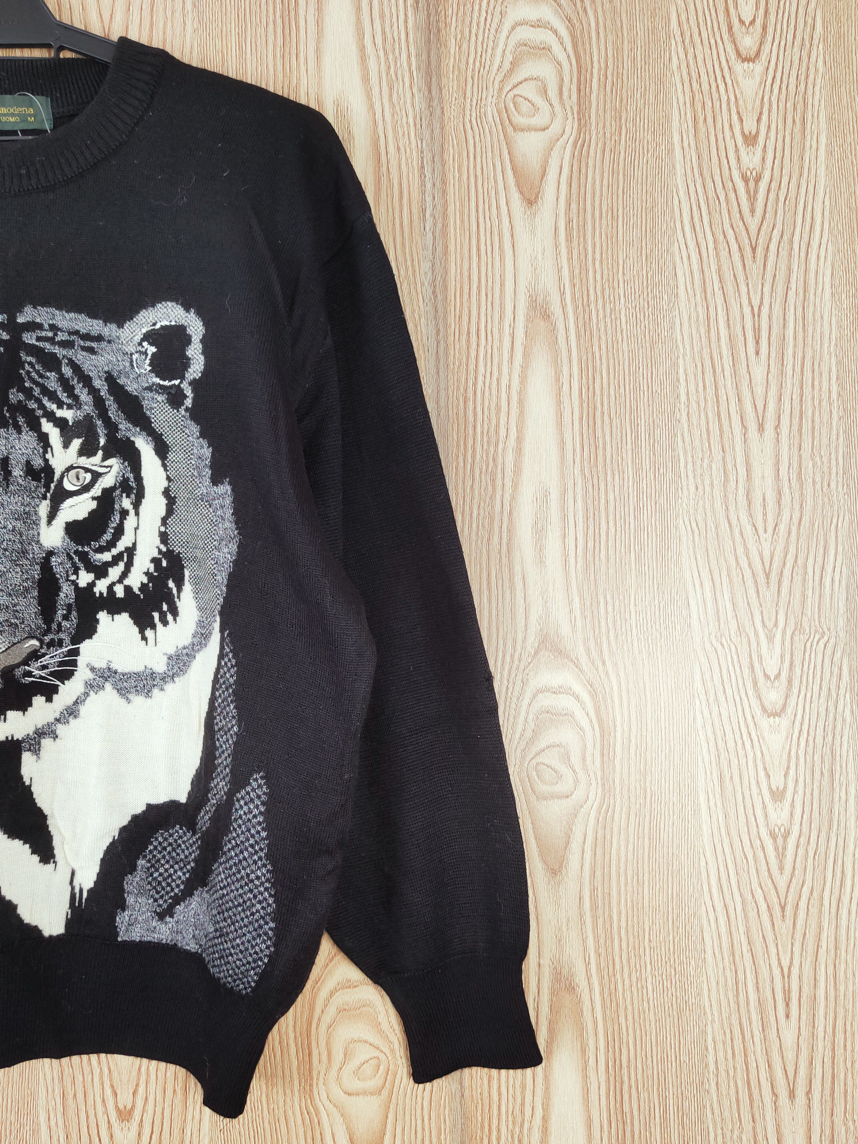 Vintage D Artemodena Black Tiger Knitwear Sweatshirts #W677 Size US M / EU 48-50 / 2 - 6 Thumbnail