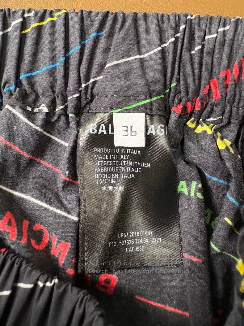 Balenciaga Balenciaga Rainbow Logo Elastic Waist Pants, Size 36 Size US 36 / EU 52 - 7 Thumbnail