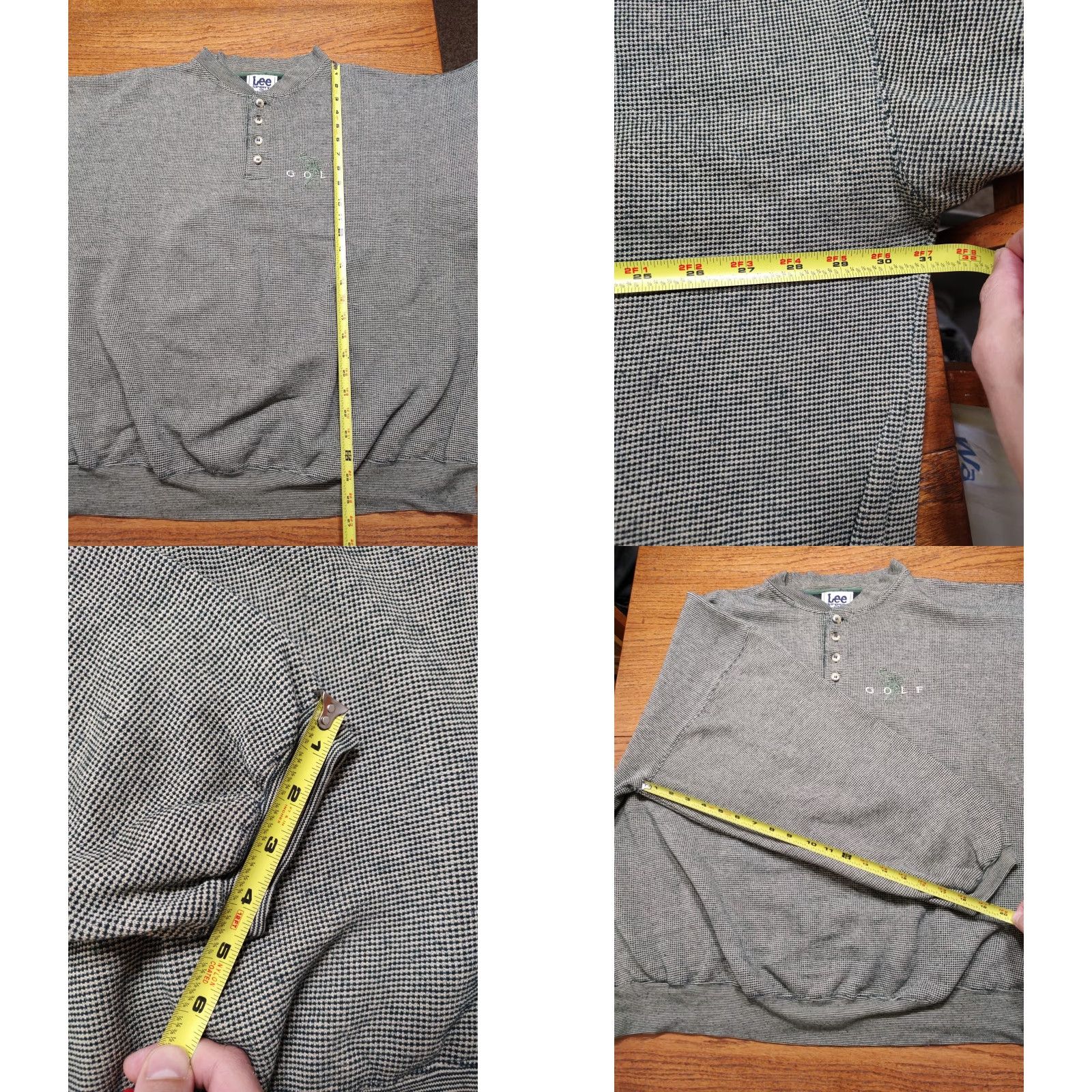 Lee VINTAGE Lee Sport Henley Sweatshirt 2XL Green Embroidered Logo Baseball Football Golf USA 90s Unisex Adults Mens Womens Size US XXL / EU 58 / 5 - 8 Thumbnail