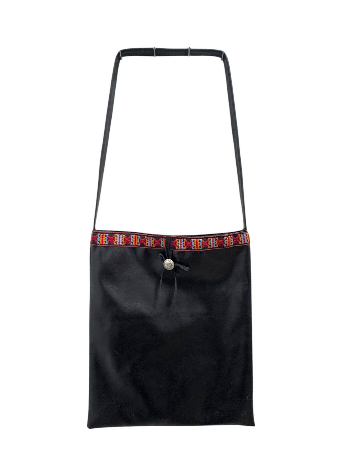 Japanese Brand × Leather × Native UNGRID EMBROIDERY NATIVE ETHNIC LEATHER 2 WAY COROSSBODY BAG Size ONE SIZE - 1 Thumbnail