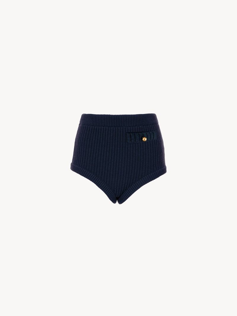Chloe o1loc1c10226 Classic Short in Navy Size 25" / US 0 / IT 36 - 1 Thumbnail