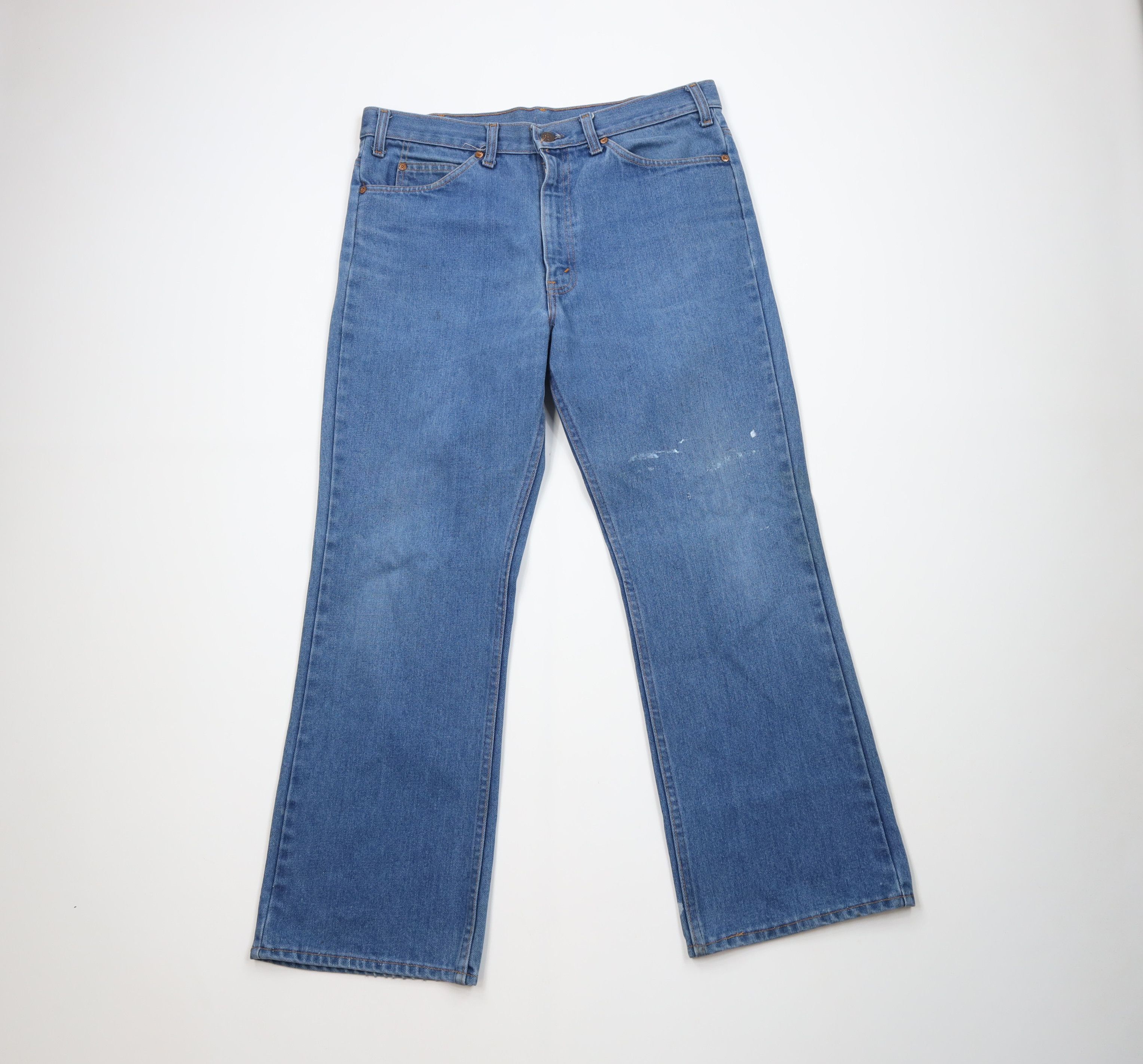 Vintage Vintage 70s Streetwear Wide Leg Denim Jeans Blue Cotton USA Size US 36 / EU 52 - 1 Thumbnail