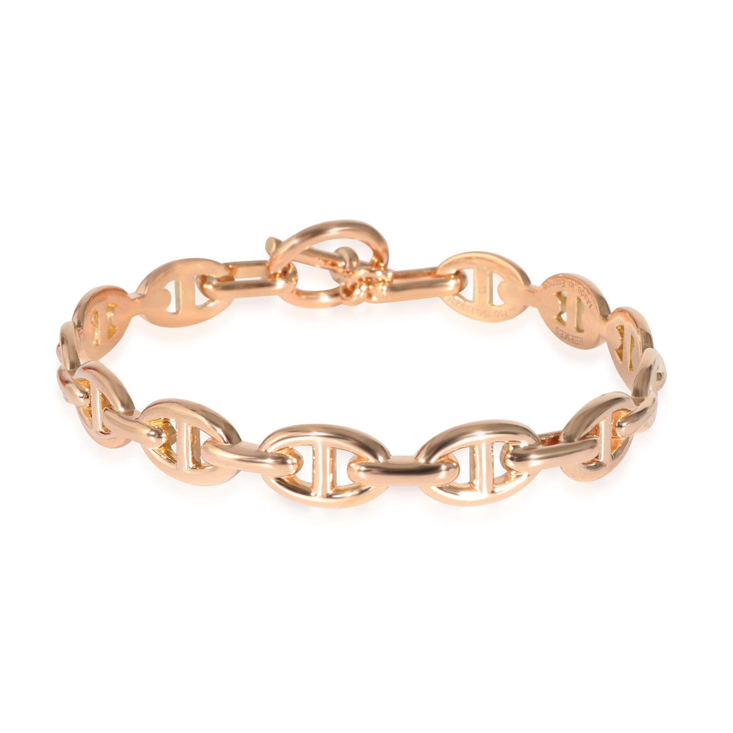 image of Hermes Chaîne D'ancre Enchaînée Bracelet, Toggle Clasp, In 18K Rose Gold, Women's