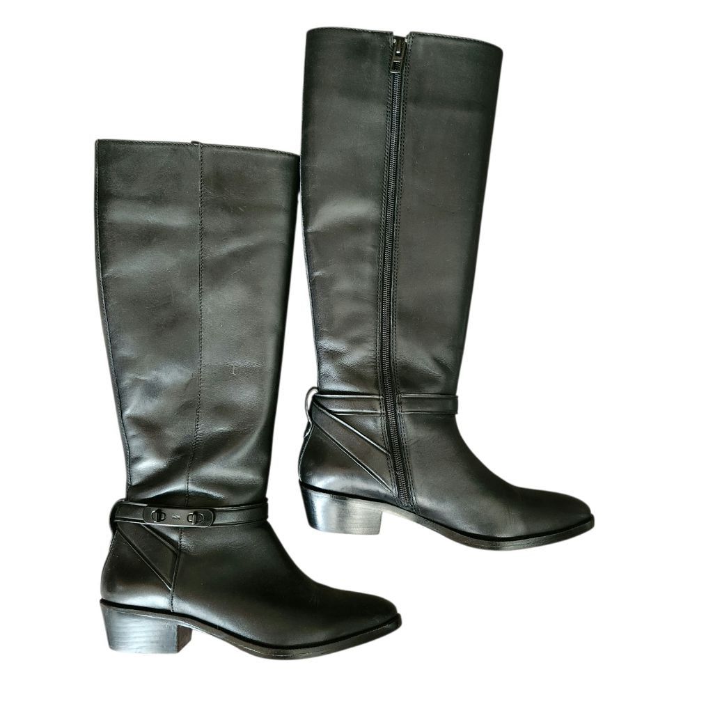 Coach Coach Womens Black Leather Heeled Boots Size 6 Size US 6 / IT 36 - 4 Thumbnail