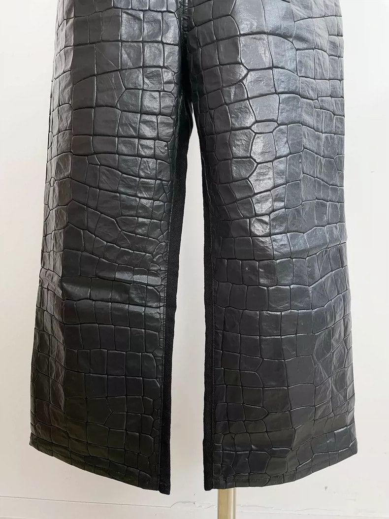 Junya Watanabe Junya Watanabe SizeS 16SS snake-patterned leather wide-leg Size 25" / US 0 / IT 36 - 7 Thumbnail