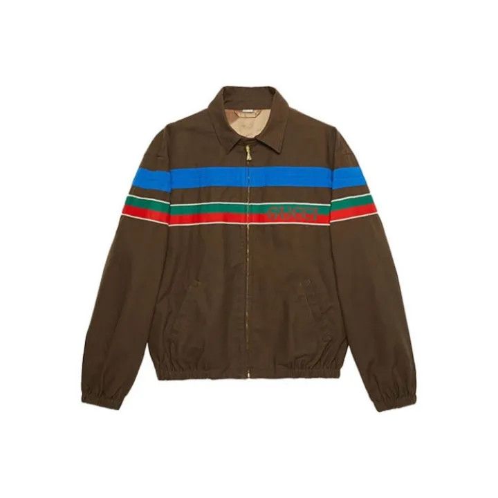 Gucci Gucci Striped Cotton Zip Jacket for Men Size US L / EU 52-54 / 3 - 1 Thumbnail