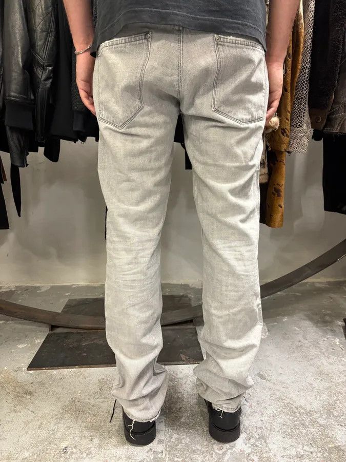Acne Studios 2000s Acne Studios Max Clay Grey Slim Riped Denim Jeans Size US 32 / EU 48 - 2 Thumbnail