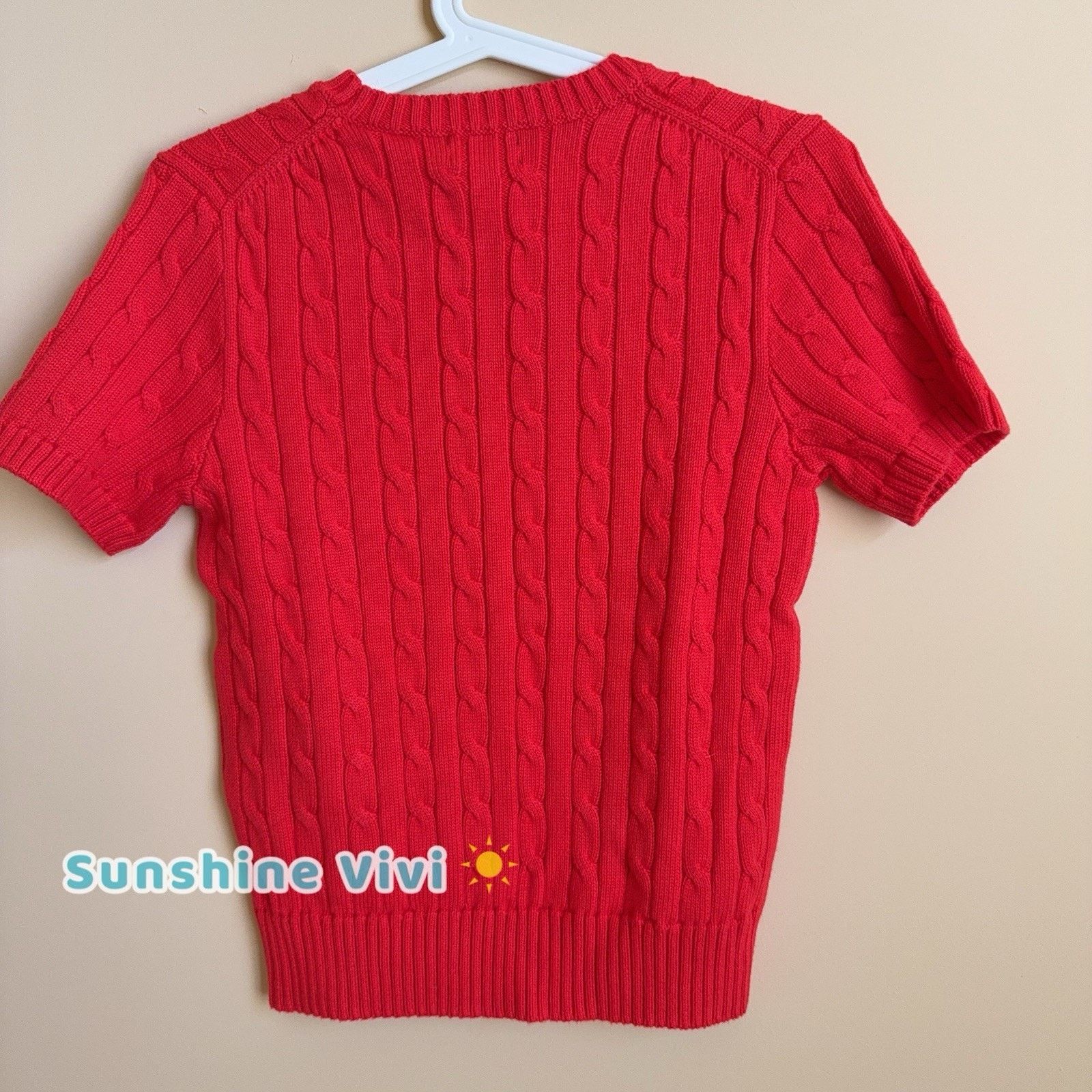 Polo Ralph Lauren NWT Polo Ralph Lauren Woman Cotton Short Sleeve Sweater Red Size M / US 6-8 / IT 42-44 - 4 Thumbnail