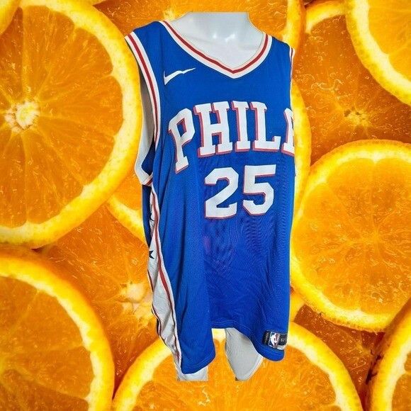 Nike Nike Philadelphia 76ers Jersey NBA Simmons #25 Blue Basketba Size ONE SIZE - 1 Thumbnail