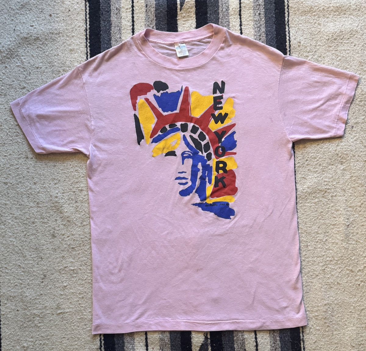 Vintage Vintage 1985 80s New York Art T-Shirt Statue of Liberty L Size US L / EU 52-54 / 3 - 1 Thumbnail