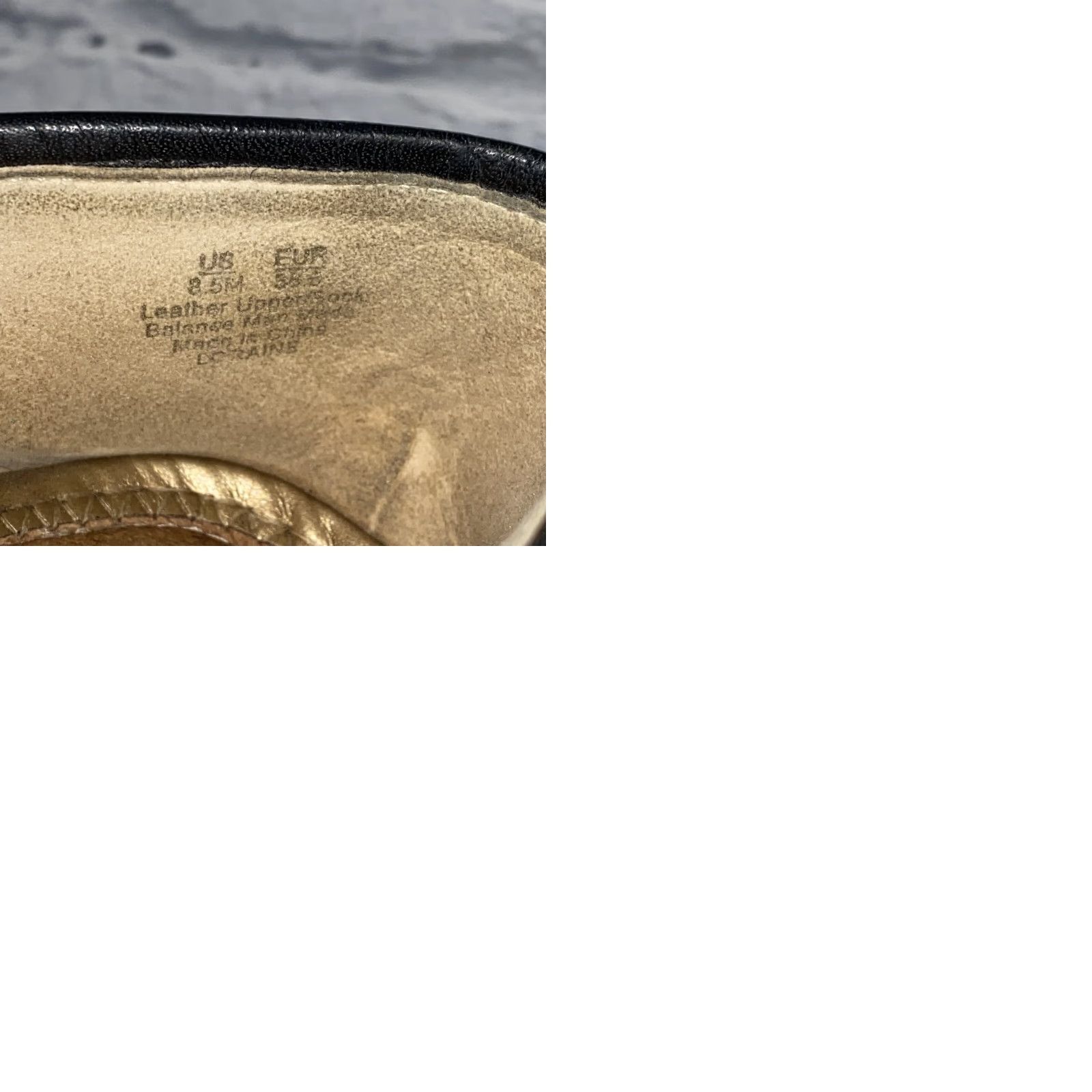 Sam Edelman Sam Edelman Loraine Black Leather Loafers Gold Accent Size 8.5 Womens Shoes Flat Leather Upper Insole Breathable Size US 6 / IT 36 - 9 Thumbnail