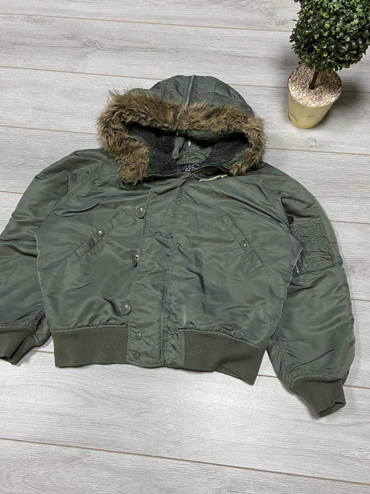 Schott Schott n2b fur hood bomber zip Size US M / EU 48-50 / 2 - 4 Thumbnail