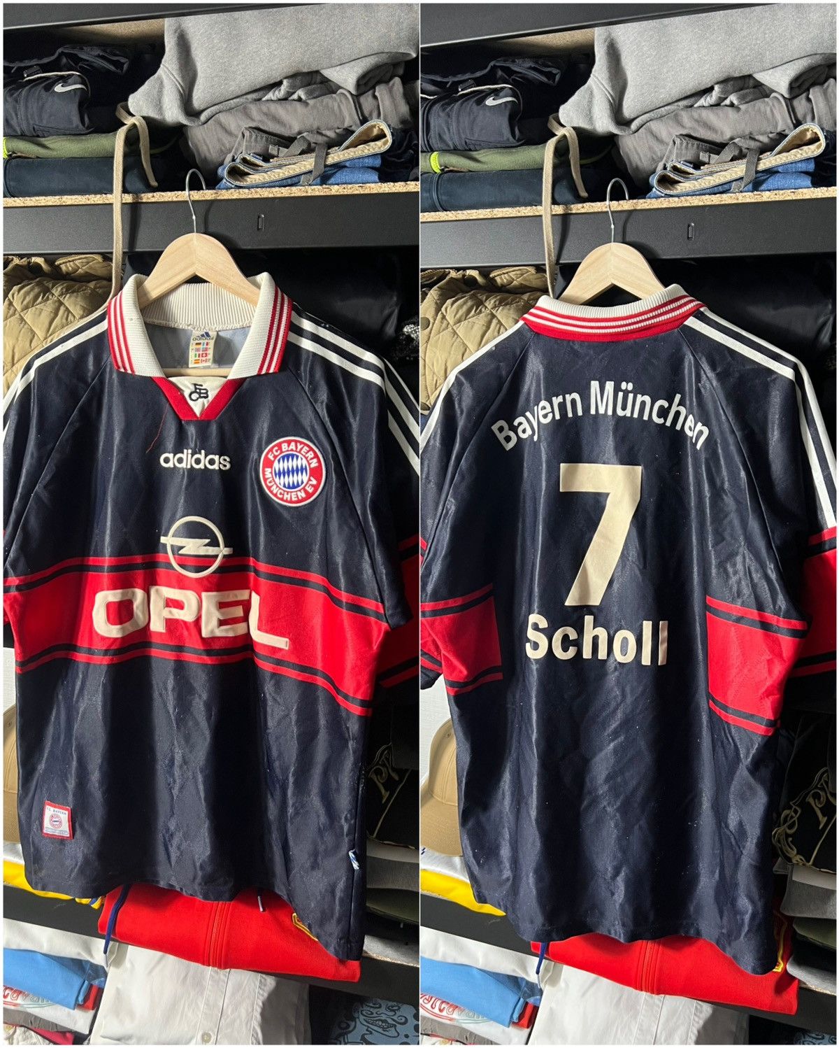 Adidas ⚽️🔥 Bayern Munich Shirt 97/98 Adidas Vintage Jersey Scholl #7 Size US L / EU 52-54 / 3 - 1 Thumbnail
