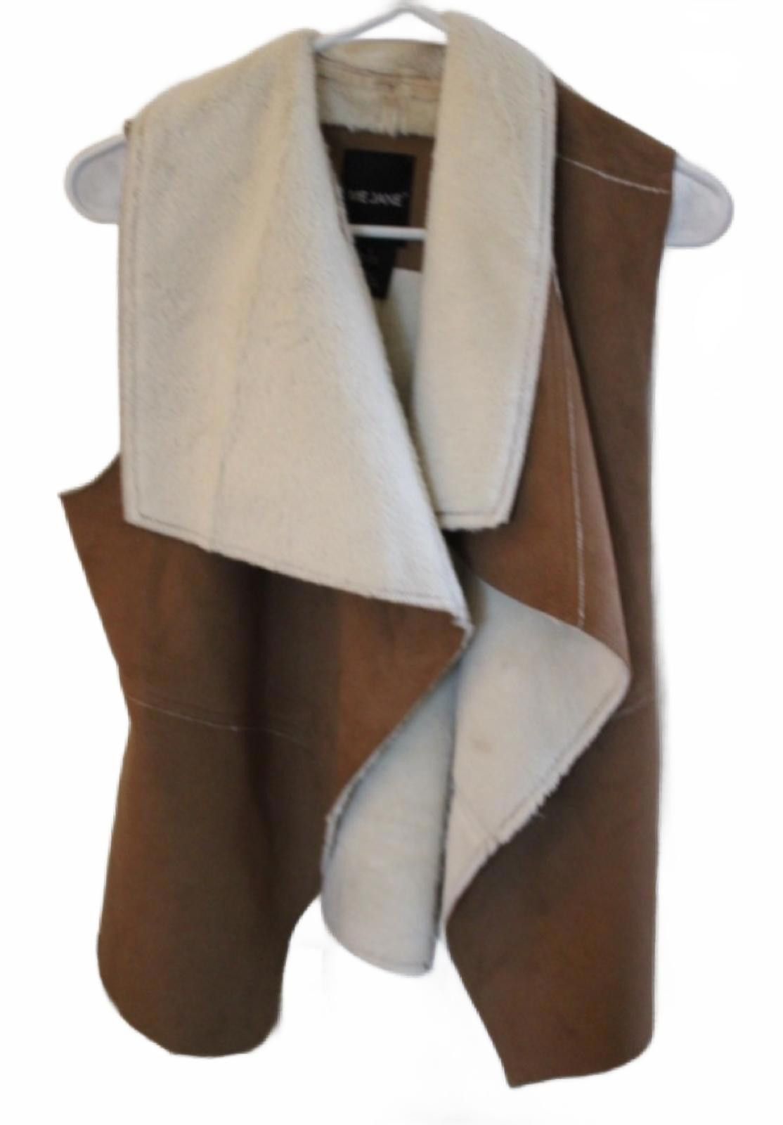 Other Me Jane Brown Faux Shearling Vest with Cream Lining Small Size S / US 4 / IT 40 - 1 Thumbnail
