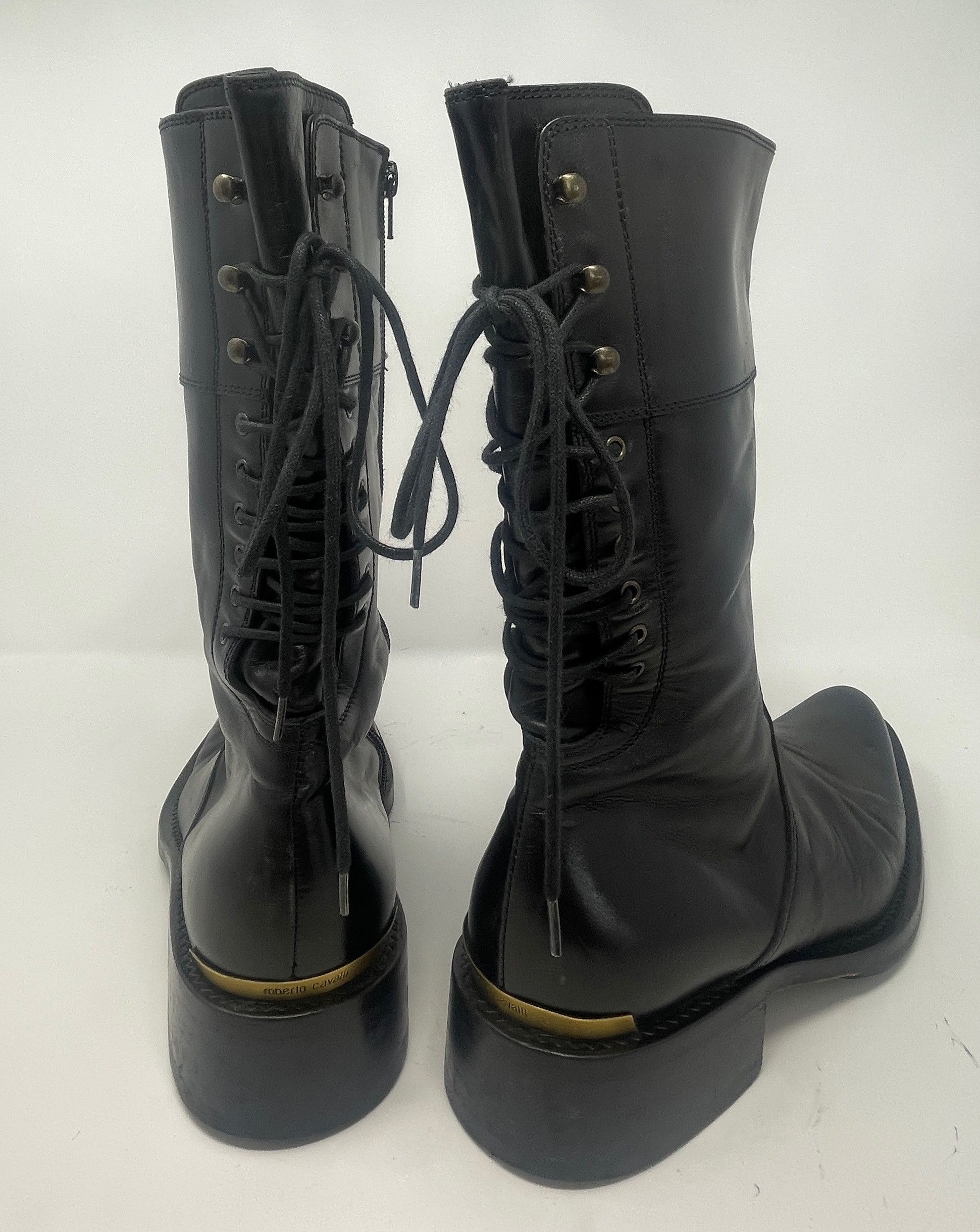 Roberto Cavalli Roberto Cavalli Leather Boots Made in Italy size 42.5 Size US 9.5 / EU 42-43 - 3 Thumbnail