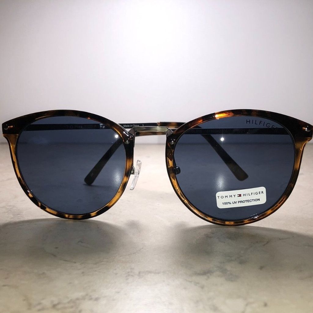 Tommy Hilfiger Tommy Hilfiger Rounded Tortoiseshell & Silver Sunglasses Size ONE SIZE - 2 Thumbnail