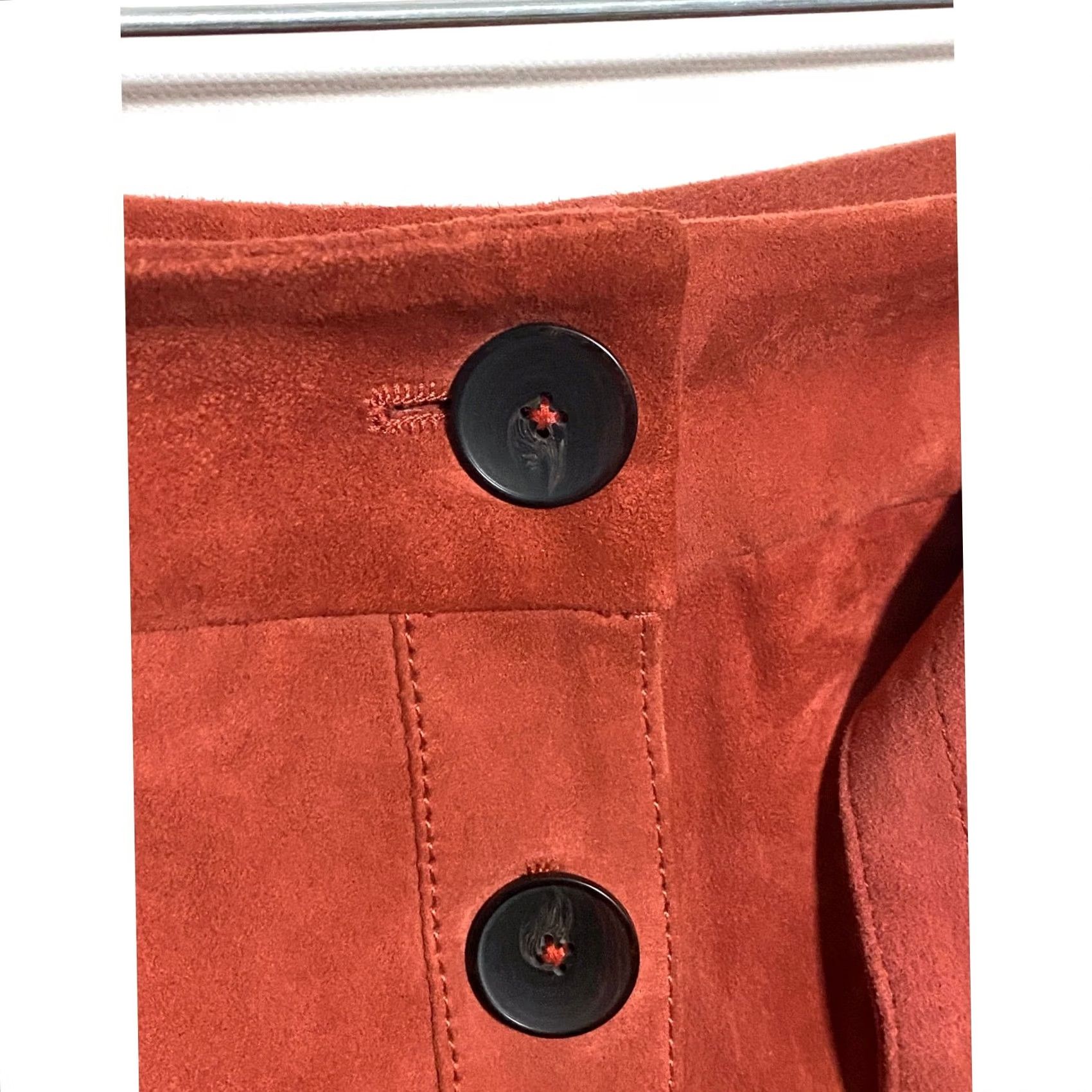 Joie Joie Button Front Mini A Line Skirt Neida Lamb Leather Suede Belted Womens 0 Multicolor Belted A-Line Skirt 0 Womens Size 25" / US 0 / IT 36 - 3 Thumbnail