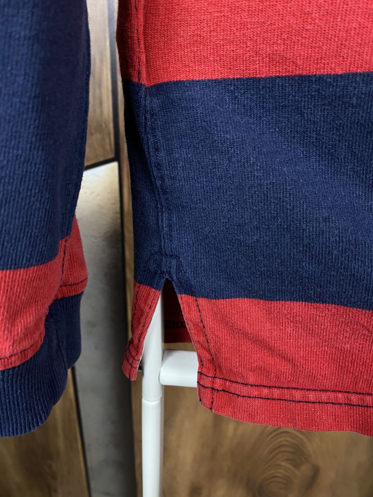 Polo Ralph Lauren 🎠Vintage 90s Sweatshirt Rugby Polo Ralph Lauren Striped Tee🎠 Size US M / EU 48-50 / 2 - 14 Thumbnail