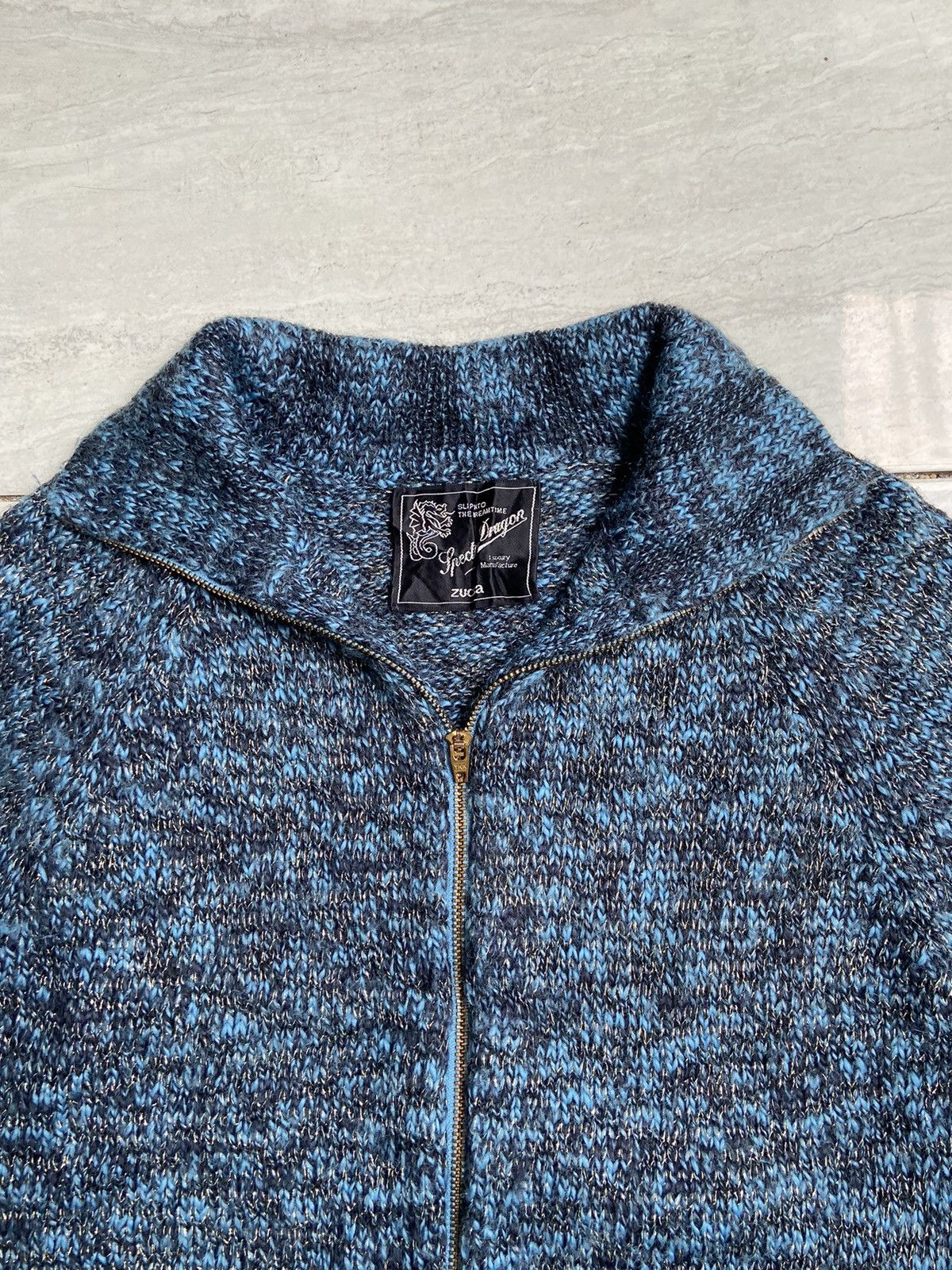 CABANE de ZUCCa Issey Miyake Soectro Dragon ZUCCA Zip Knit Jacket Size US XS / EU 42 / 0 - 9 Thumbnail