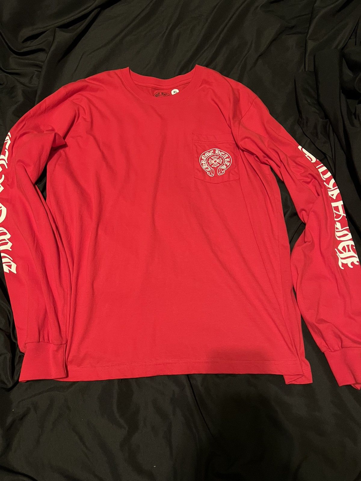 Chrome Hearts Red Long Sleeve Logo T shirt XL