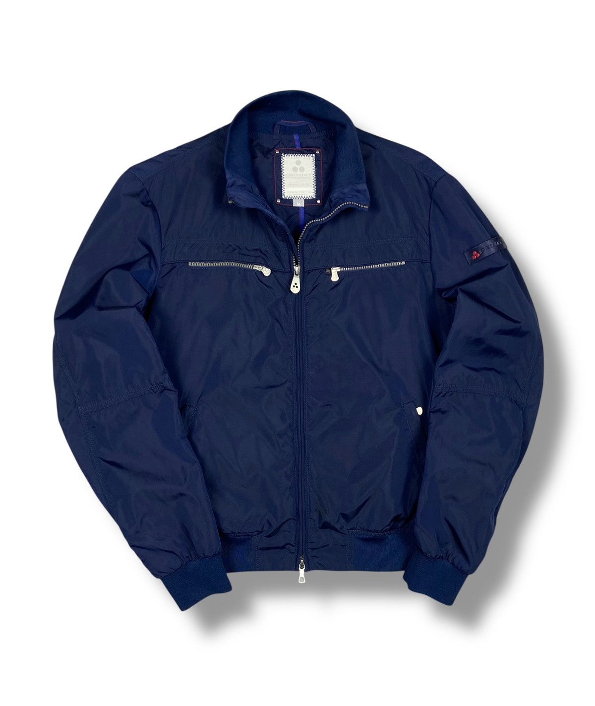 Peuterey Technical Nylon Bomber Jacket Navy Blue