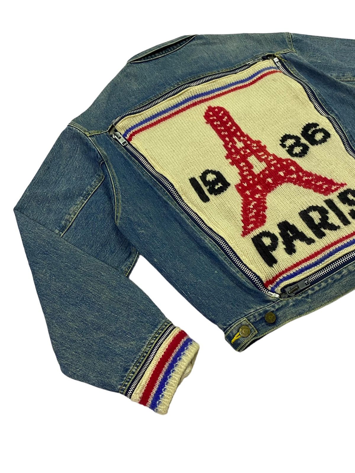 Hysteric Glamour Hysteric Glamour Paris Knit Patch Elfen Logo Denim Jacket Size US L / EU 52-54 / 3 - 21 Thumbnail