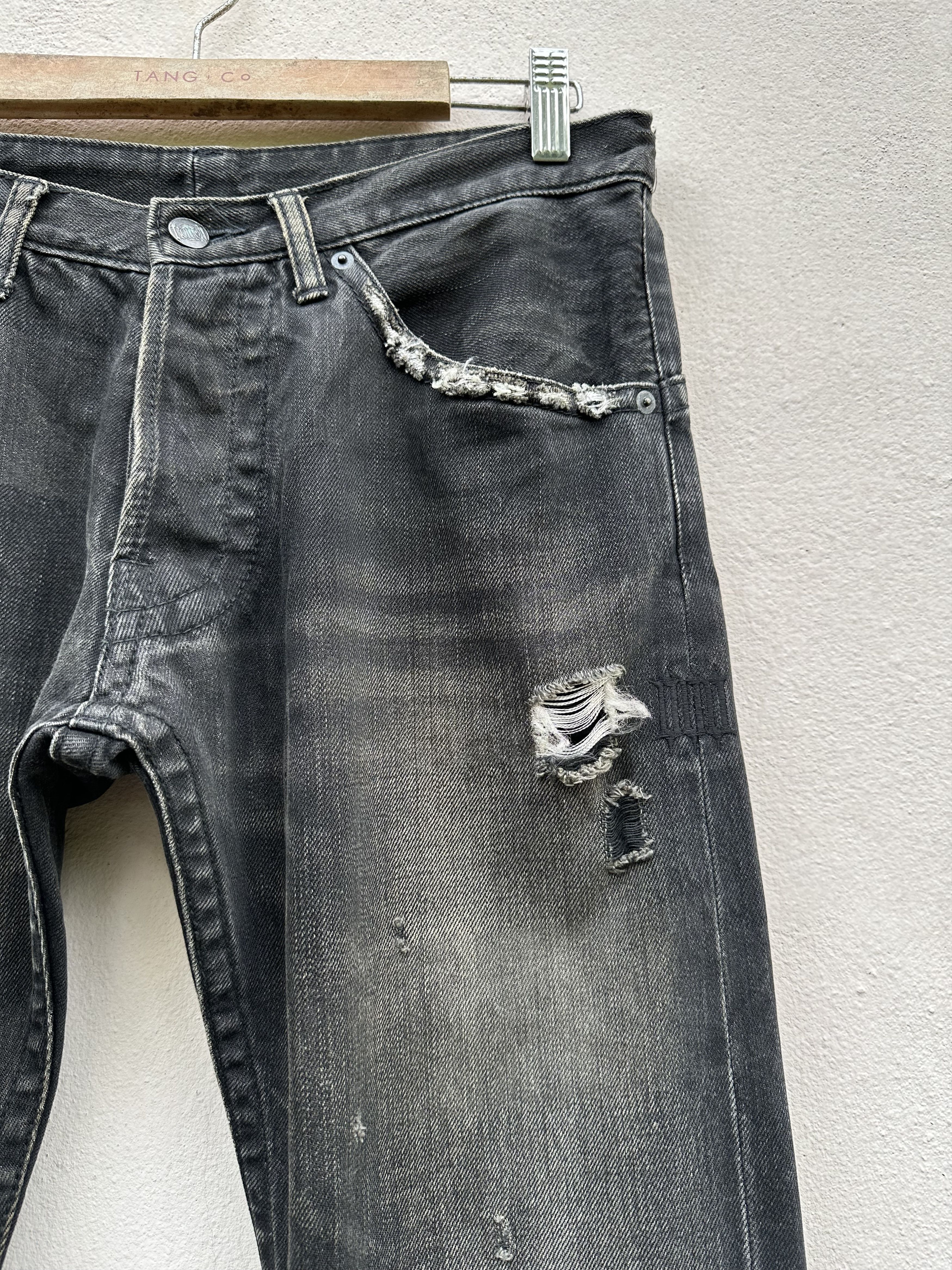 Yasuyuki Ishii Vintage Japanese Brand Troiso Distressed Flare Denim Jeans Size US 32 / EU 48 - 10 Thumbnail