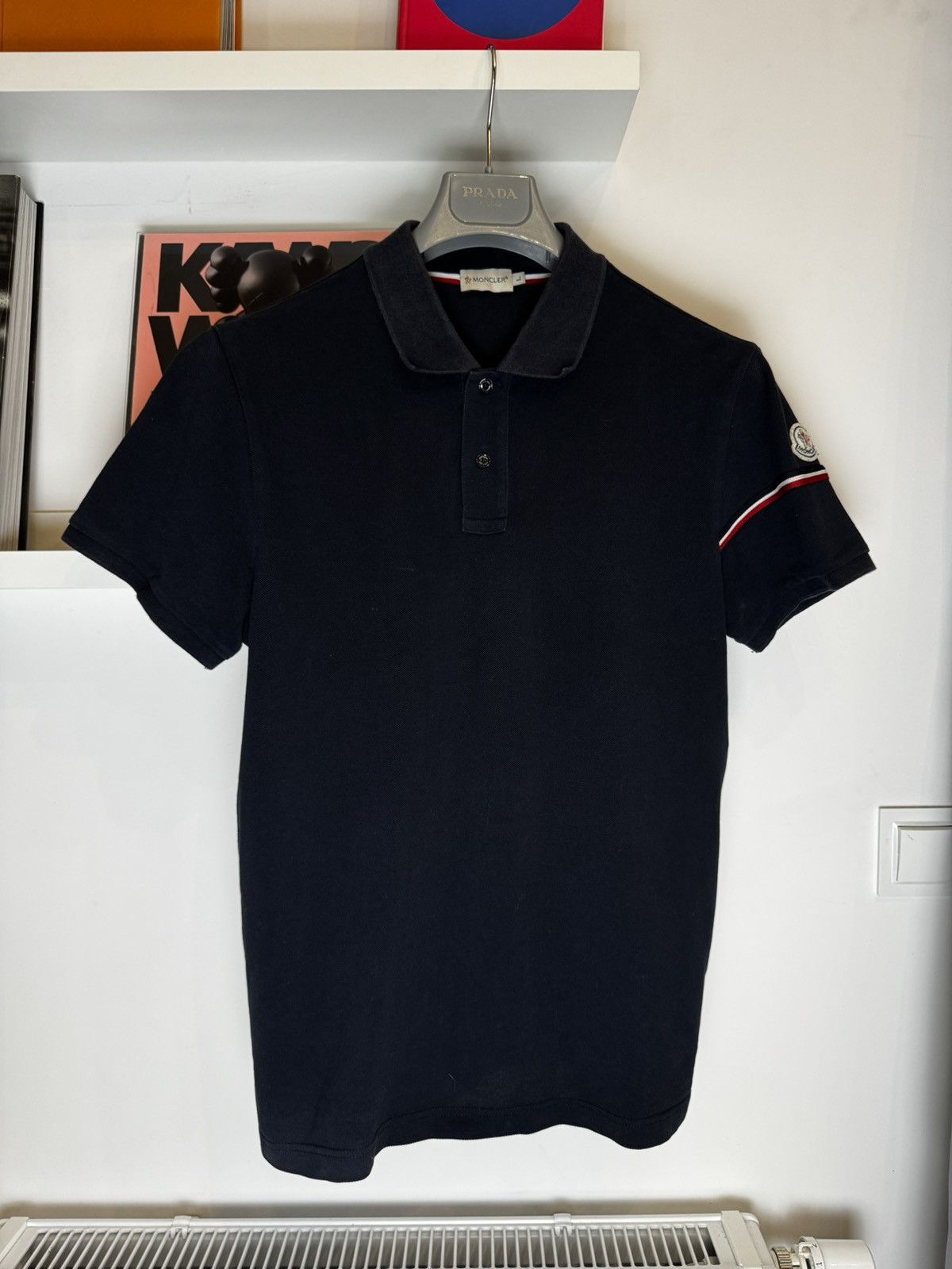 Moncler Moncler Designer Polo T-Shirt Navy high end luxury patch Size US L / EU 52-54 / 3 - 1 Thumbnail