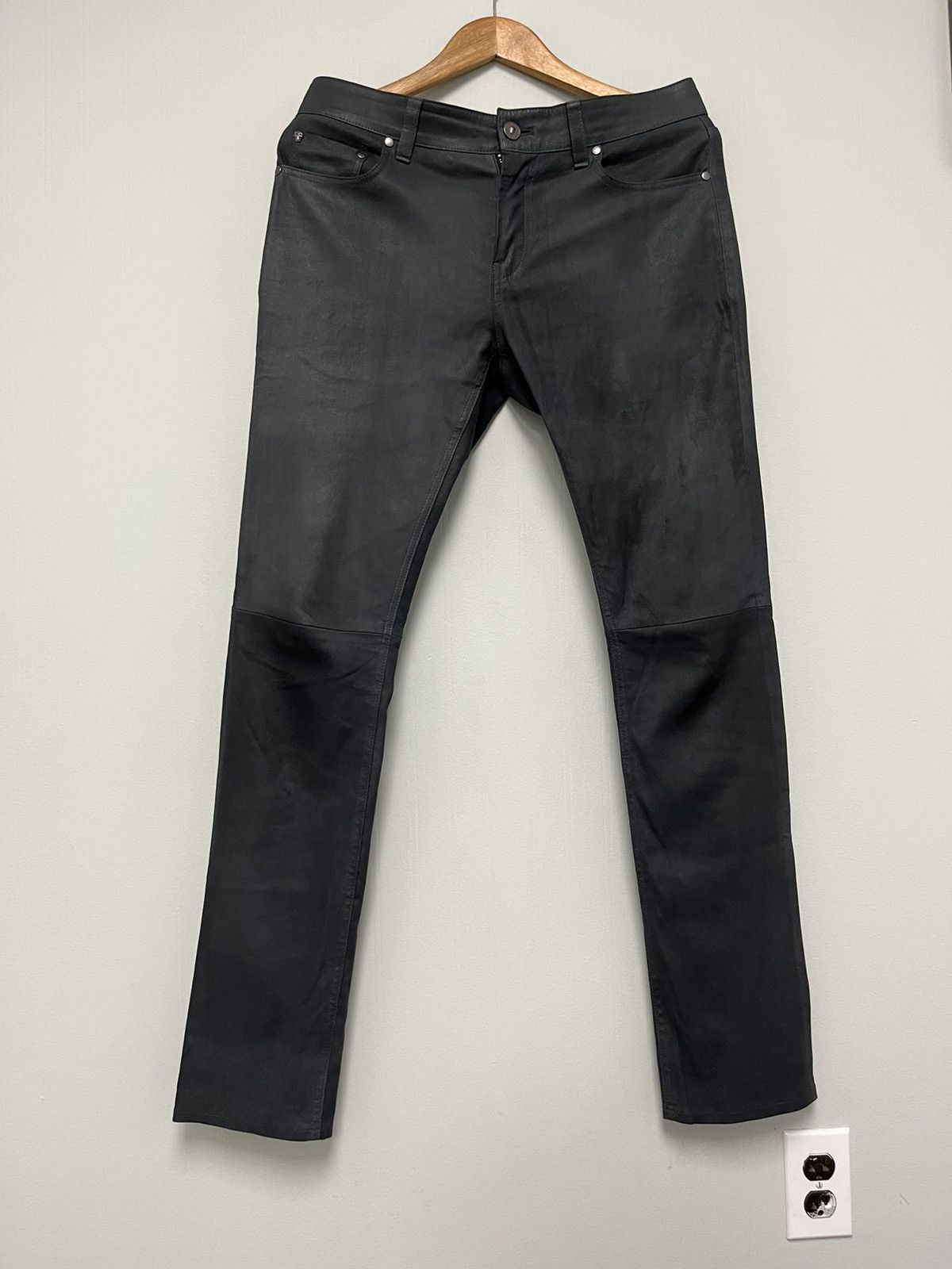 John Varvatos Leather Rockstar Jeans. 30 Size US 30 / EU 46 - 5 Thumbnail