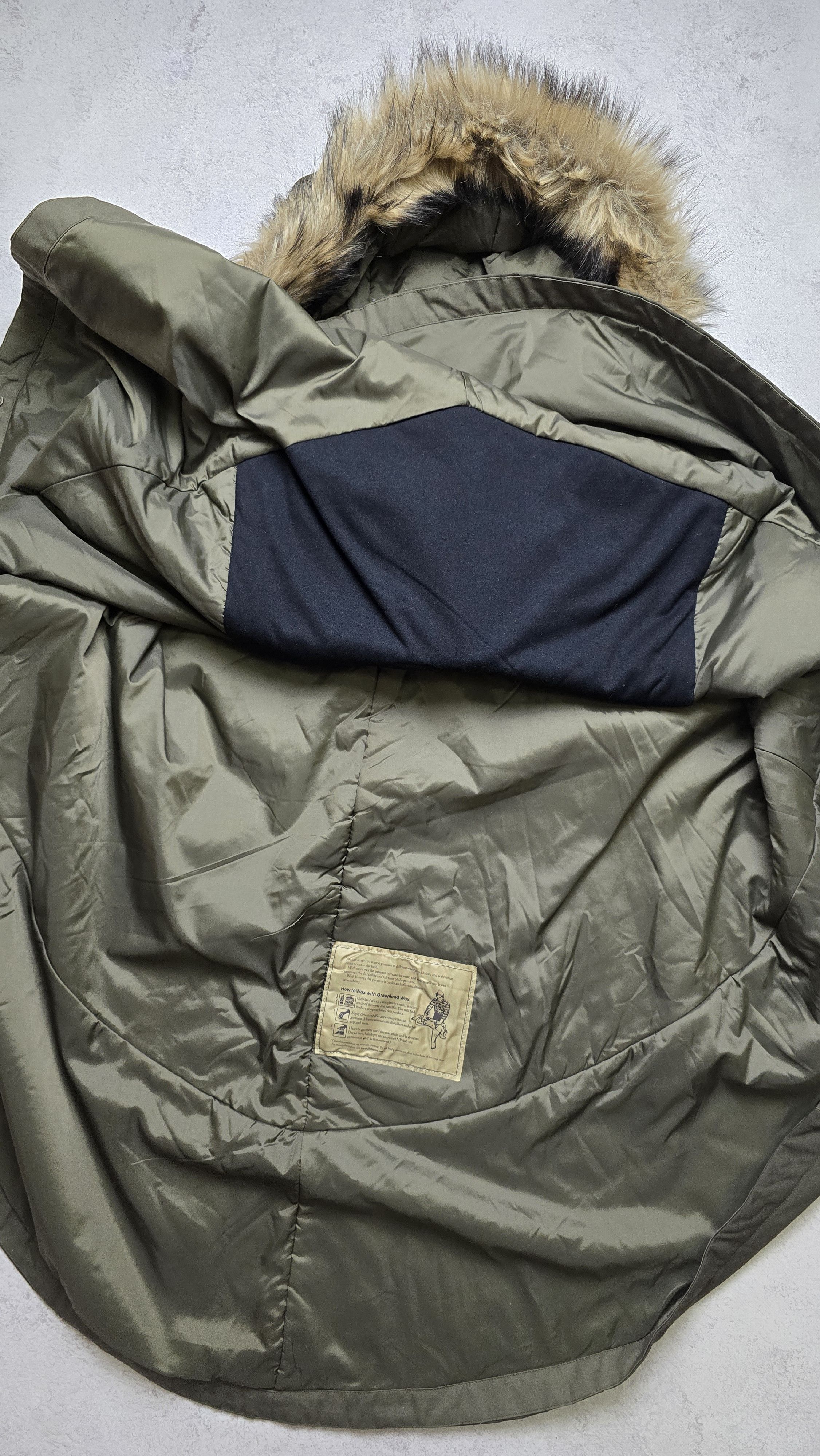 Fjallraven Luhkka Cape Jacket G-1000 Waxed Fur Hood Olive Poncho Size US S / EU 44-46 / 1 - 18 Thumbnail