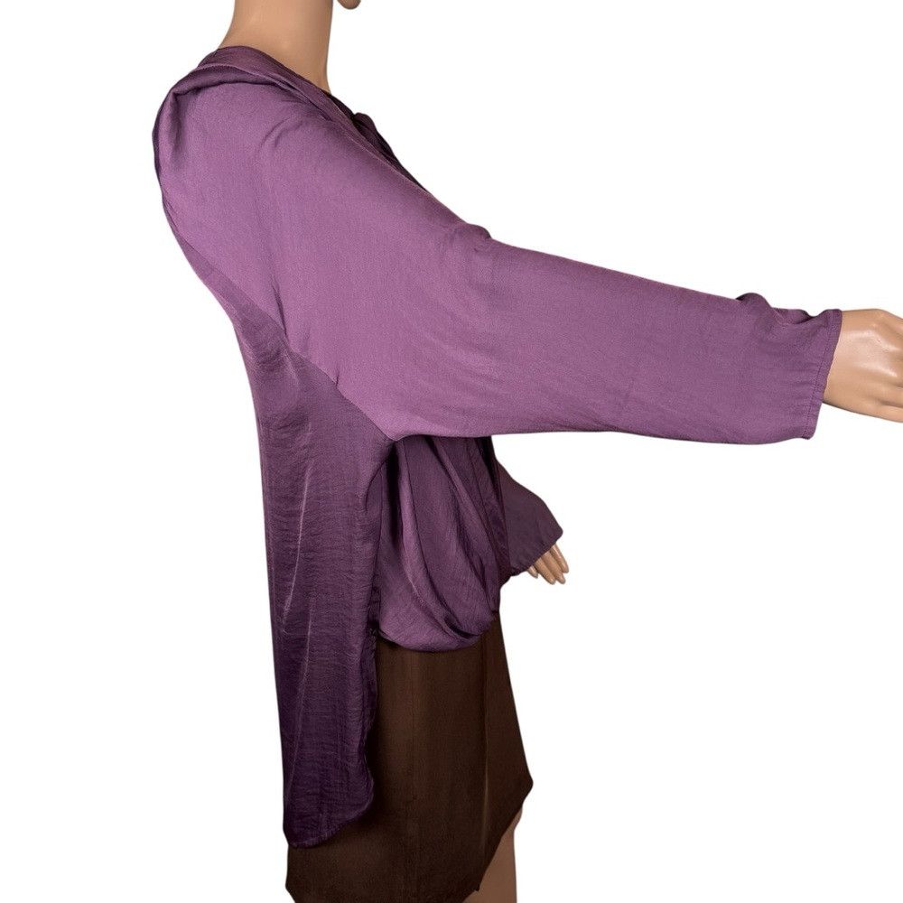 Other Silence + Noise Purple Colorblock Wrap Long Sleeve Tunic Si Size L / US 10 / IT 46 - 3 Thumbnail