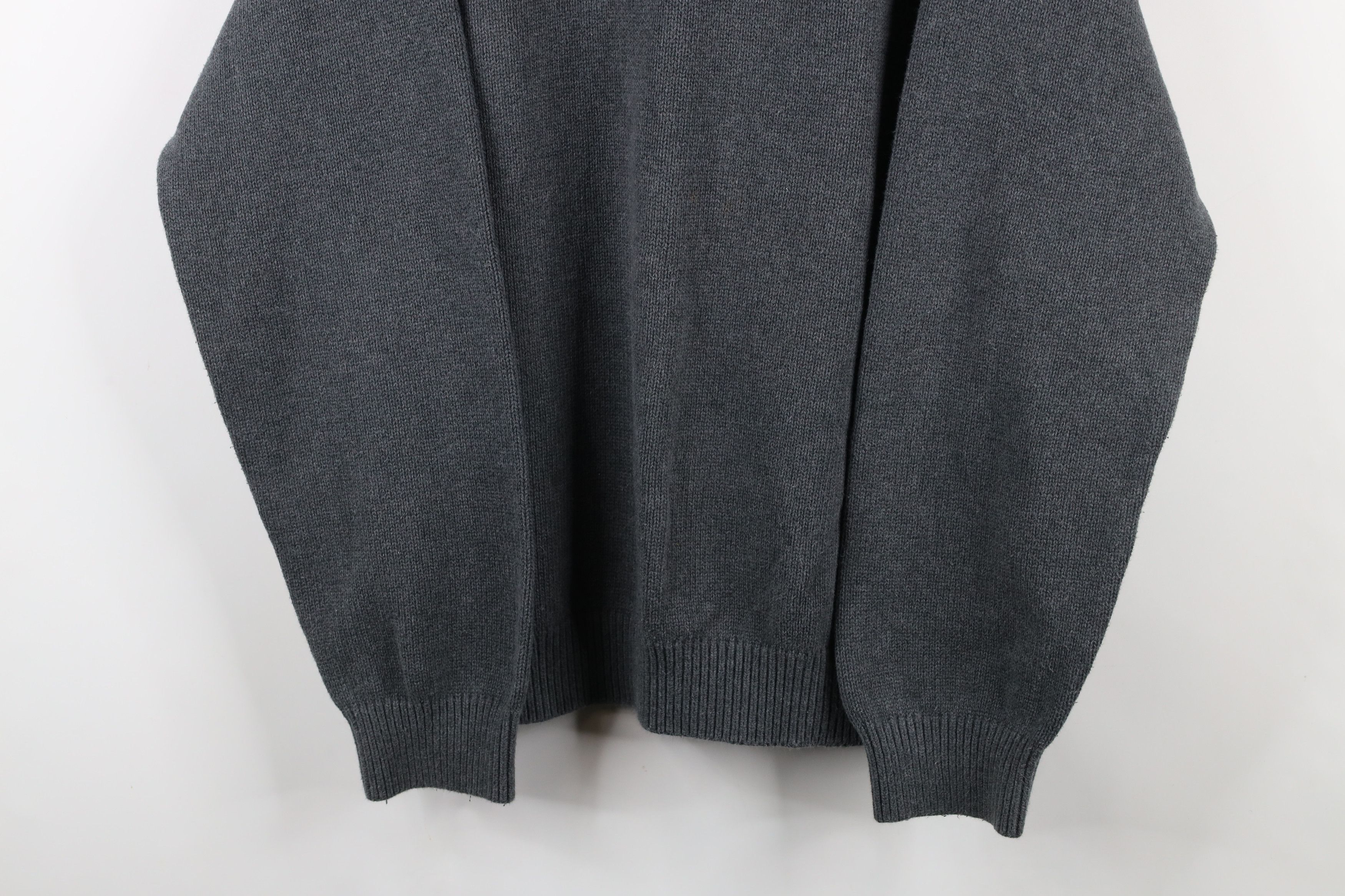 Tommy Hilfiger × Vintage Vintage 90s Tommy Hilfiger Cotton Knit Crewneck Sweater Gray Size US XL / EU 56 / 4 - 3 Thumbnail