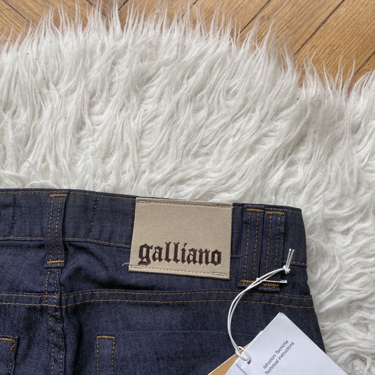 John Galliano 📌 Crazy John Galliano Y2K Low Skinny Denim Jeans Size 27" / US 4 / IT 40 - 3 Thumbnail