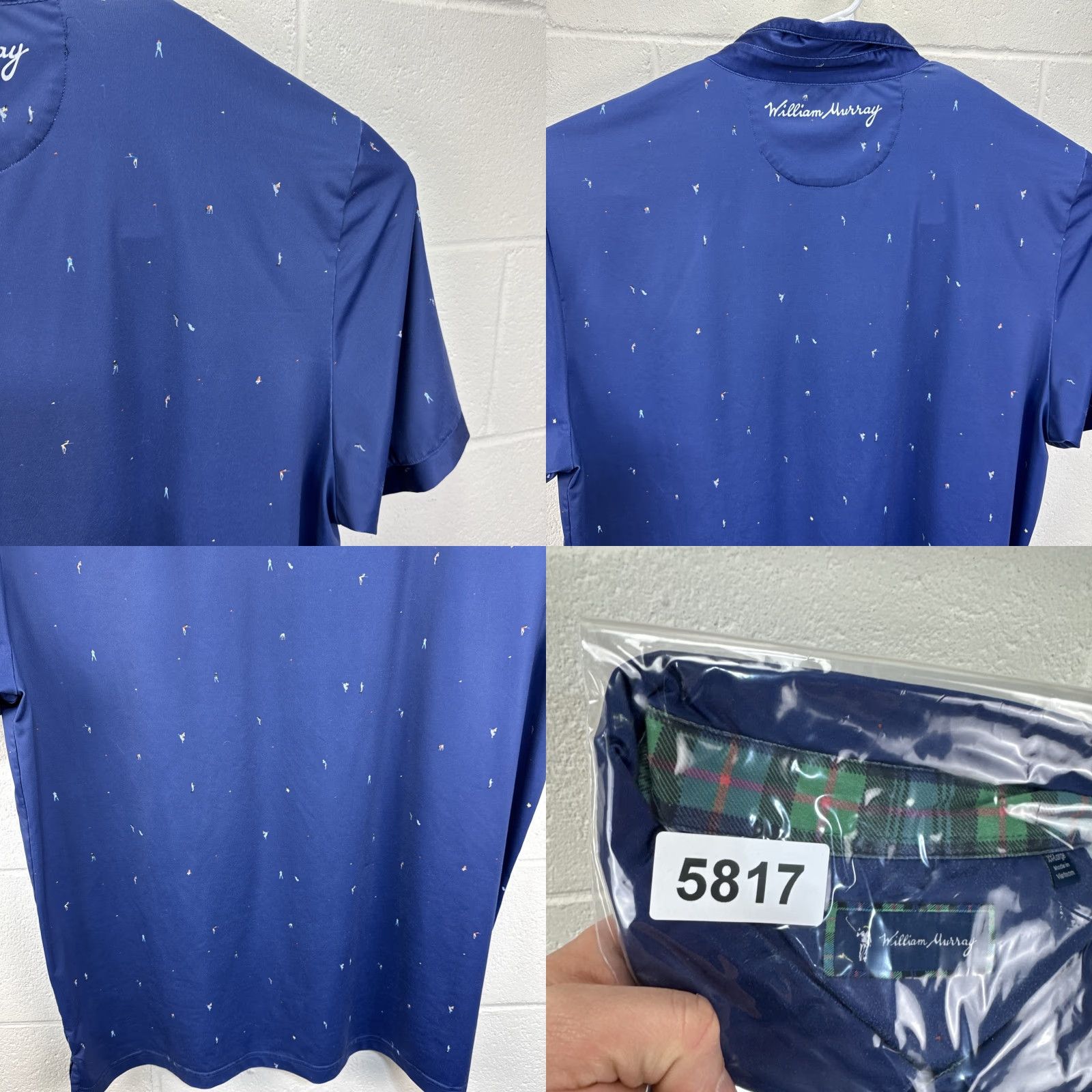Vintage William Murray Golf Polo Shirt Mens 2XL Blue Solid Short Sleeve Polo Shirt Mens Regular Fit Summer Spring Fall 2XL Mens Women? Size US XXL / EU 58 / 5 - 9 Thumbnail