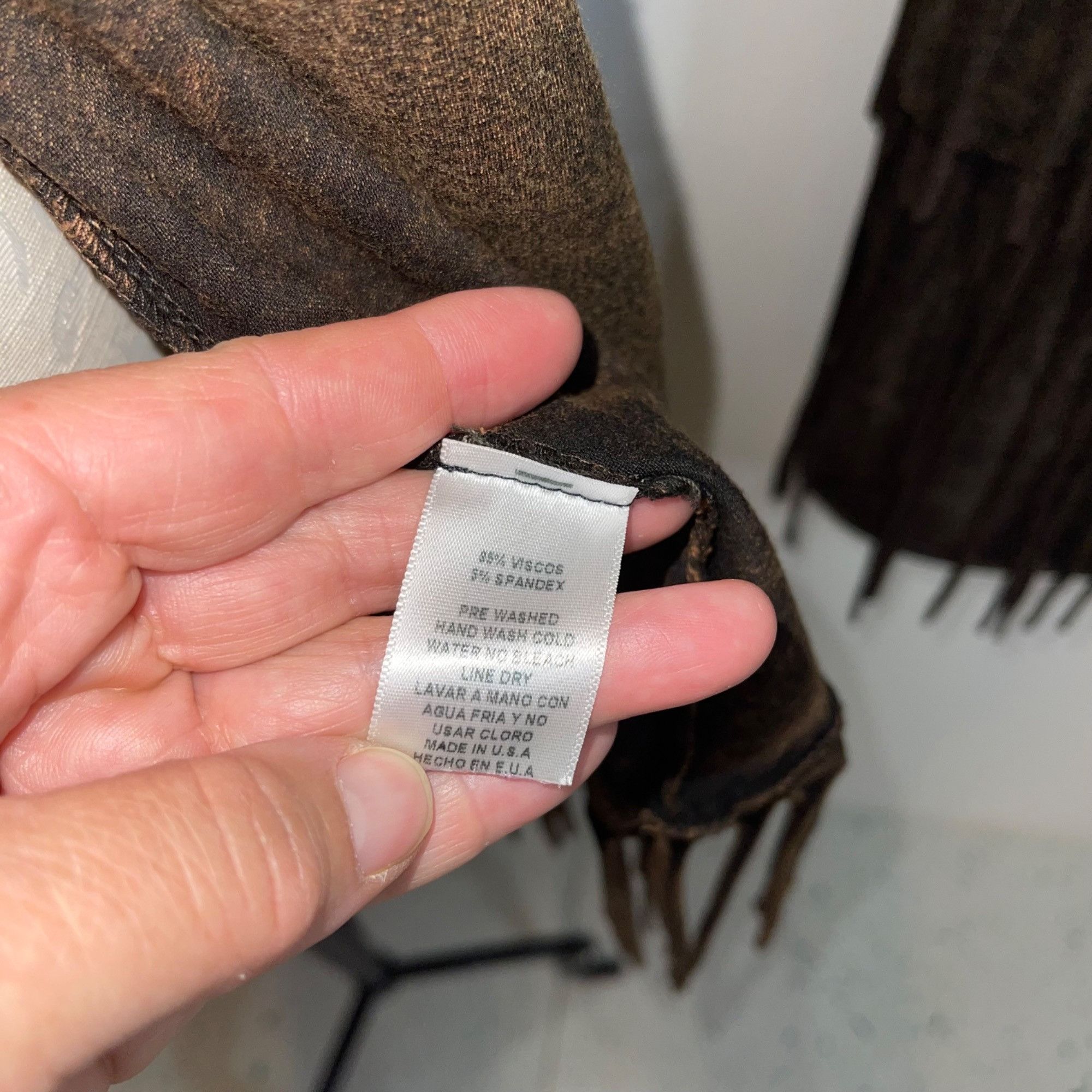 The Unbranded Brand Womens Jacket Pant Set Size Medium Brown Fringed Size ONE SIZE - 3 Thumbnail