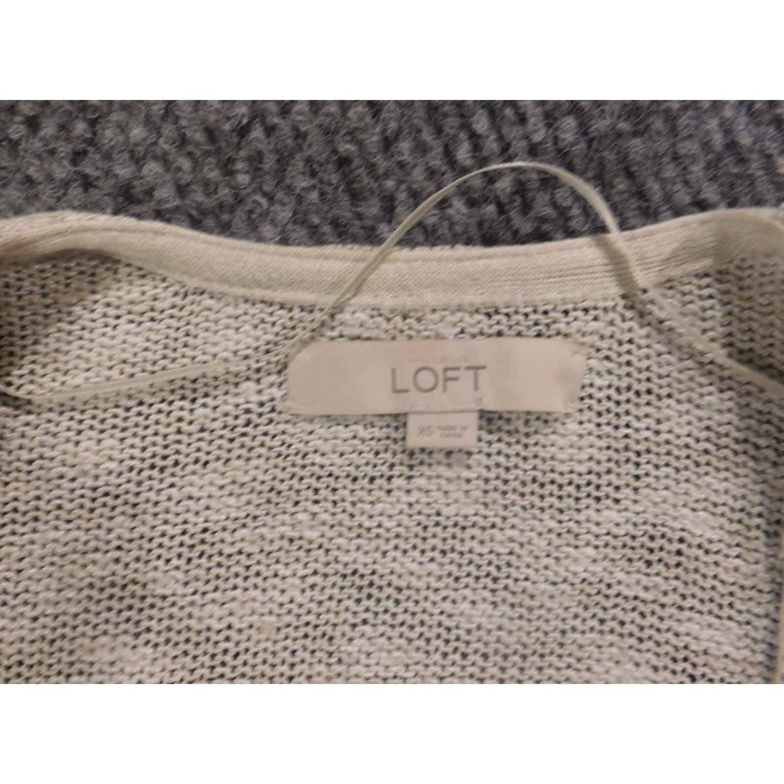 Loft Loft Beige Cardigan Knit Crew Neck Long Sleeve XS Regular Women Vintage? No Size XS / US 0-2 / IT 36-38 - 7 Thumbnail