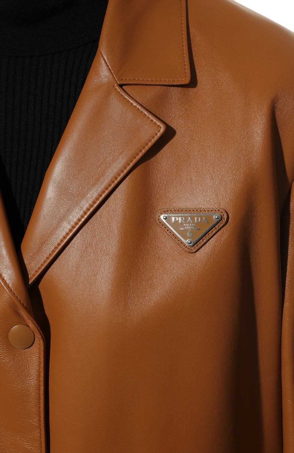Prada Prada Leather Blazer Jacket Size XS / US 0-2 / IT 36-38 - 7 Thumbnail