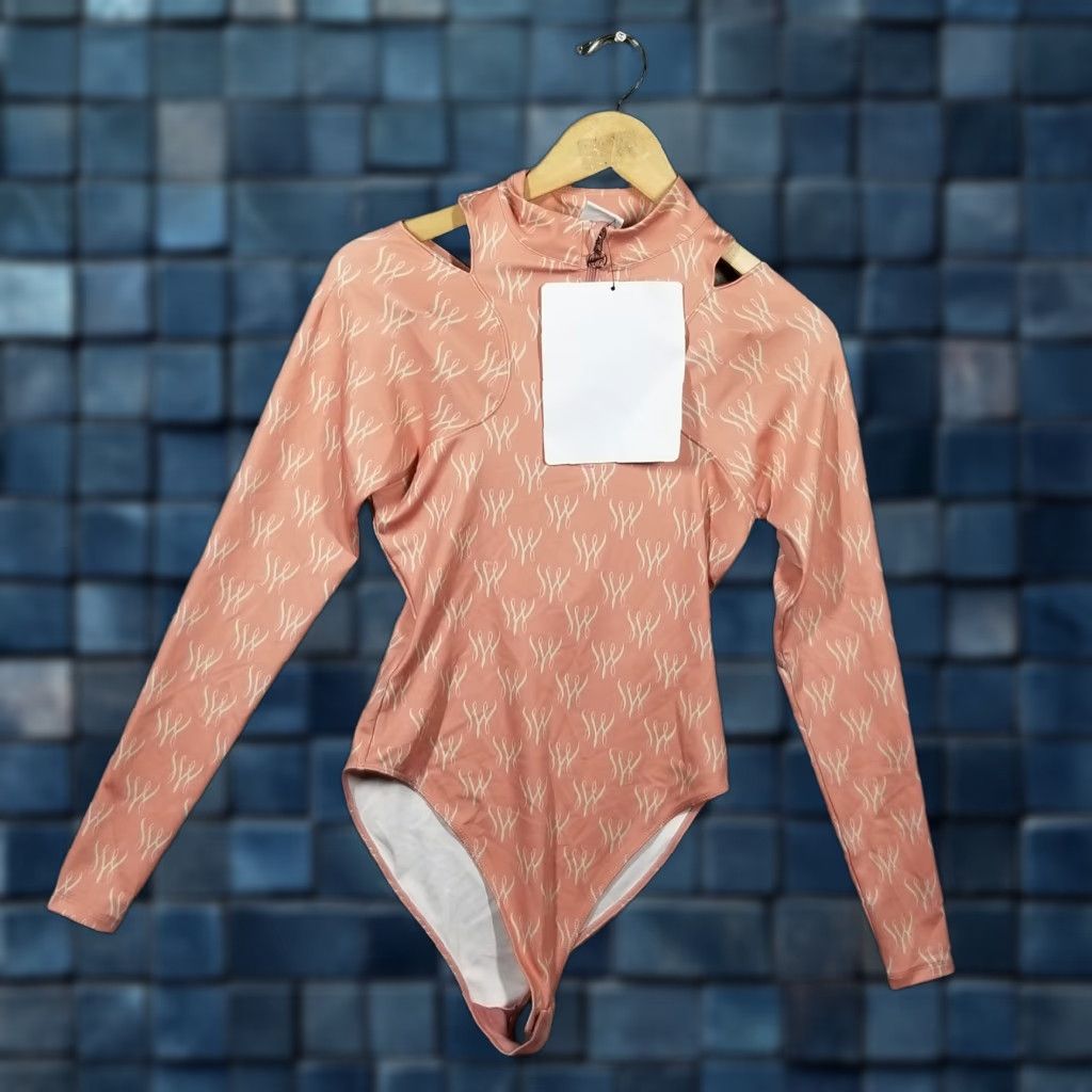 Nike Nike Serena Williams Design Crew Tennis Bodysuit Shirt Womens Small Pink Geometric 1/2 Zip Zipper Tunic Designer Rare Sold Out 90s? Size S / US 4 / IT 40 - 1 Thumbnail