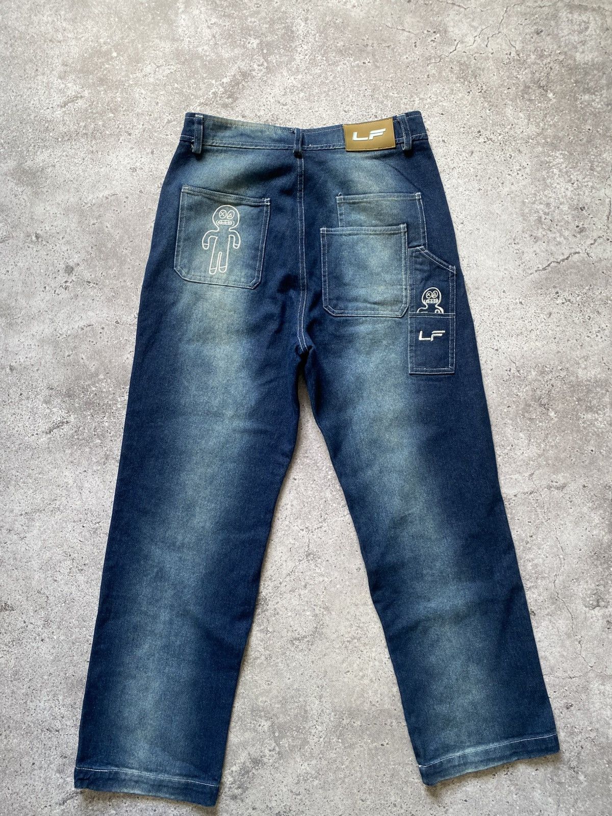 Japanese Brand × La Fam Amsterdam Vintage La Fam Amsterdam streetwear jeans Y2K Size US 31 - 1 Thumbnail
